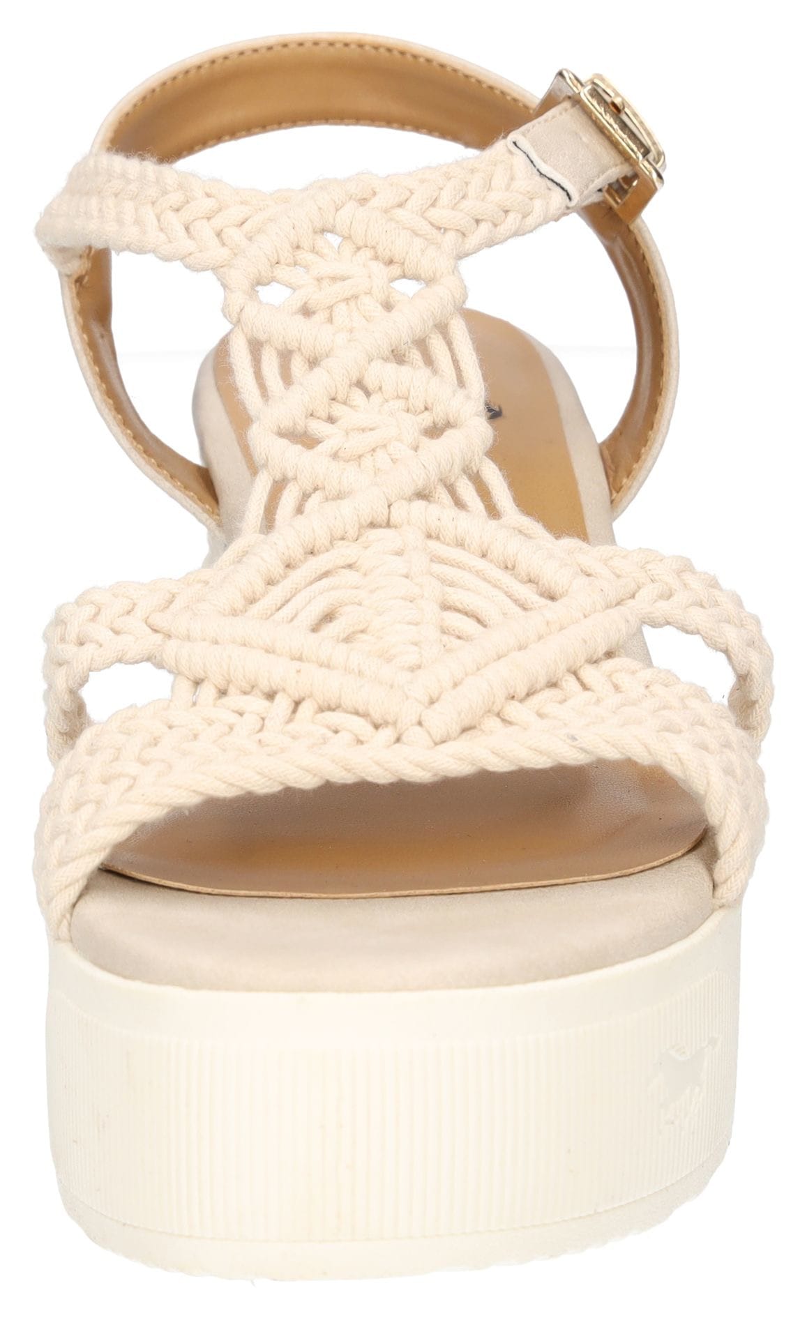 Mustang Shoes Keilsandalette, Plateausandale, Sandale mit bezogenem Keilabsatz