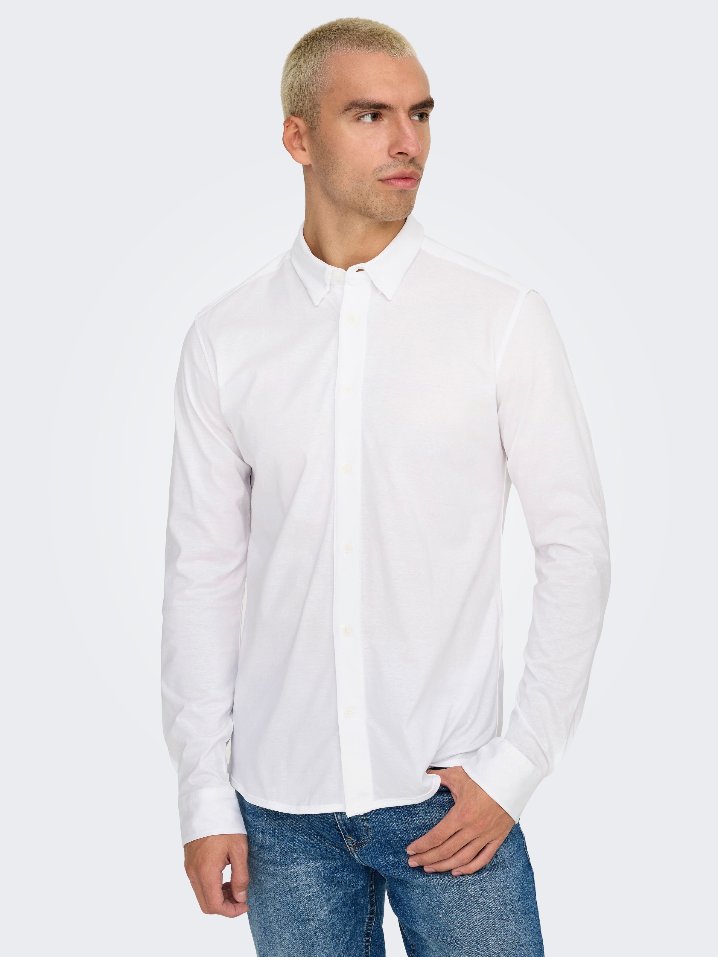 ONLY & SONS Langarmhemd »ONSROBIN B/U LS STRETCH SHIRT NOOS«