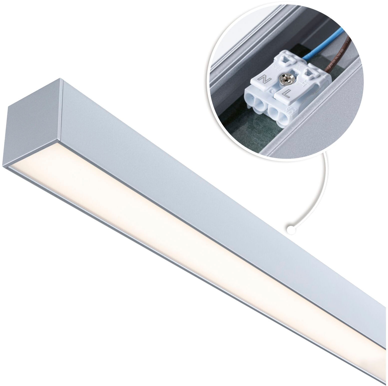 Paulmann Schienensystem-Leuchten »Linion Einspeisung Power Channel 1m« LED-Modul 1 Stk. Warmweiß