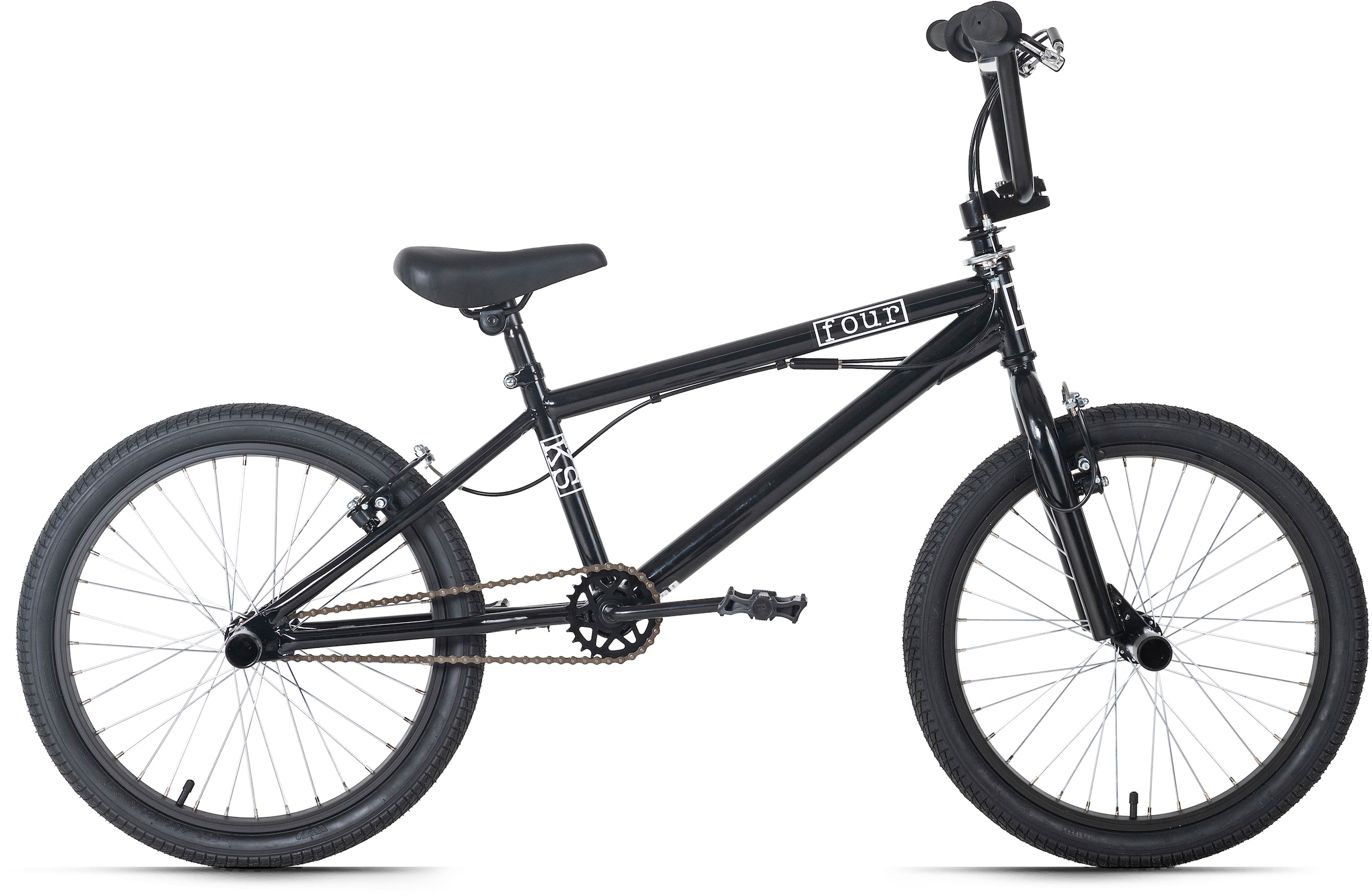 Ks Cycling BMX-Rad »Four« 1 Gang ohne Schaltung für Damen und Herren in schwarz, Größe 20 Zoll (50,80 cm)