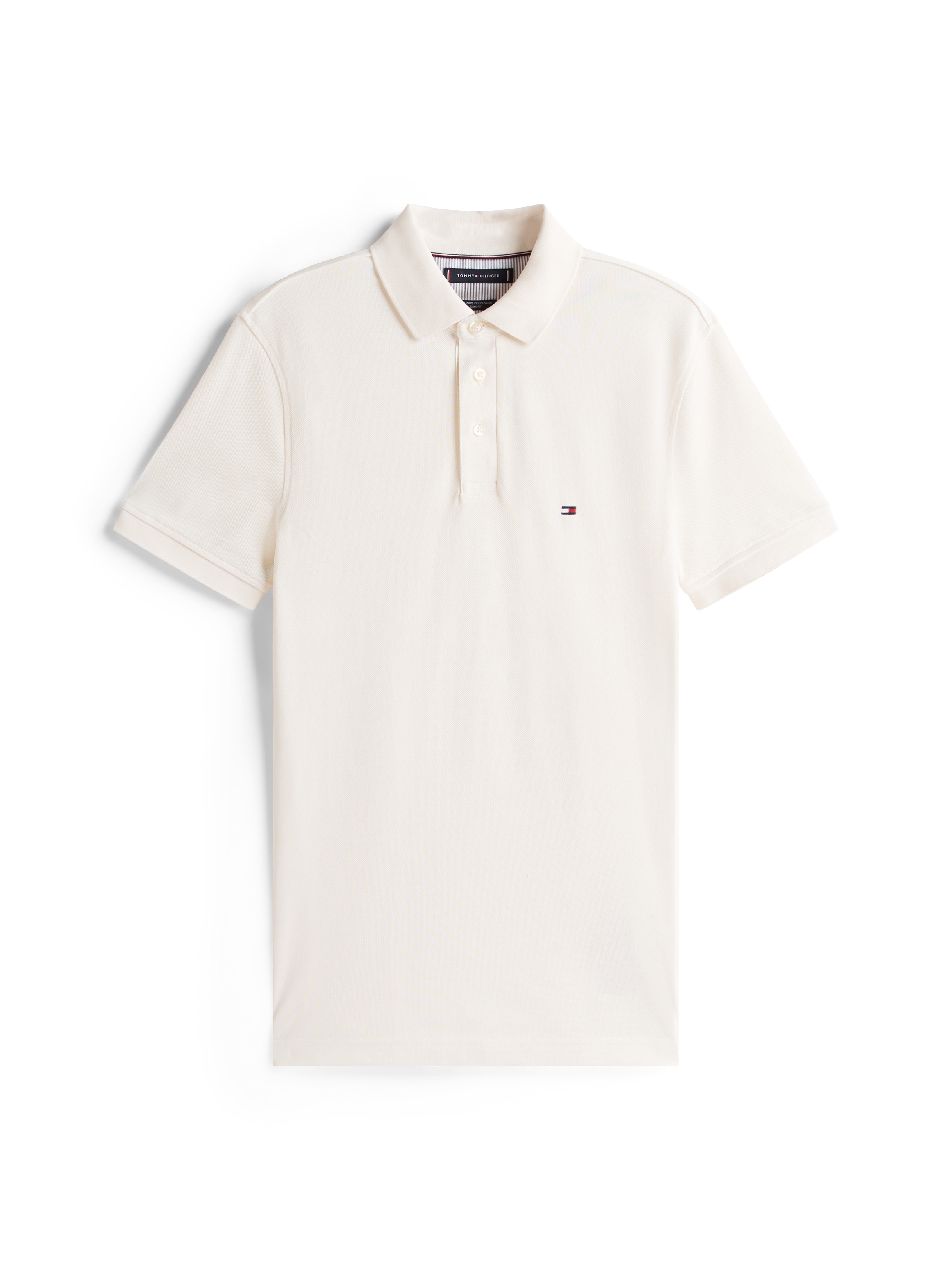 Tommy Hilfiger Poloshirt »1985 SLIM POLO mit Piqué-Struktur und Stickerei«, meliert, casual, slim fit, Baumwollmix, Polokragen