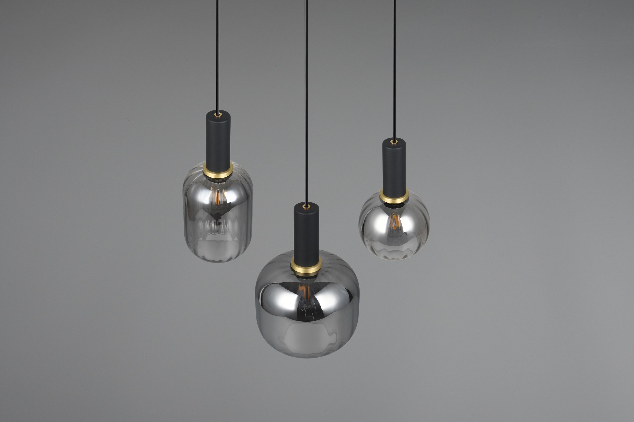 TRIO Leuchten Pendelleuchte »DIVA, E27 Hängelampe 3-flammig mit Glasschirm, exkl 3xE27 max 10W« E27 1 Stk. warmweiß - kaltweiß höhenverstellbar bis max 150cm Hängeleuchte Ø 30 cm Wohnzimmer Küche