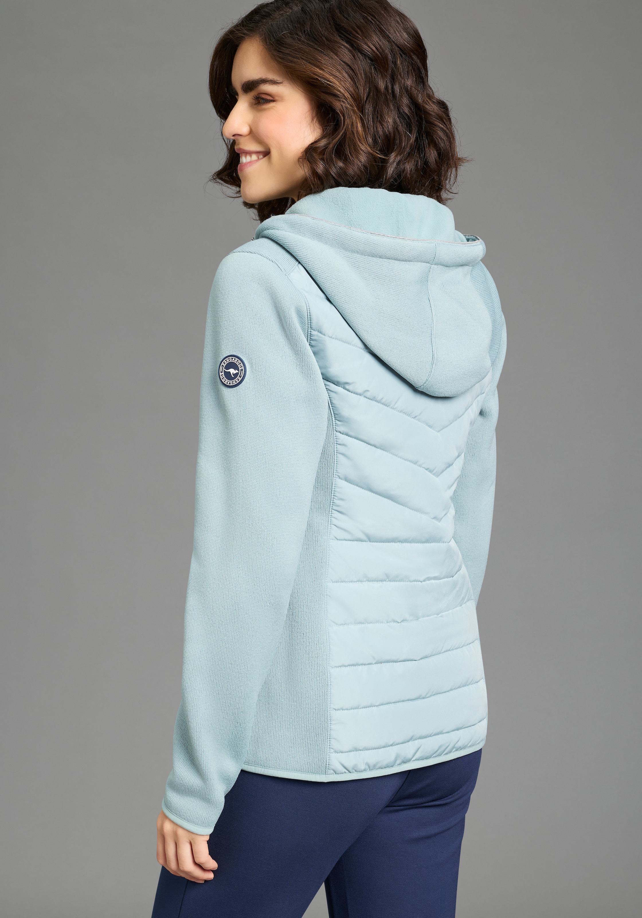 KangaROOS Hybridjacke mit Kapuze Übergangsjacke mit Kapuze Reißverschlusstaschen Innentaschen