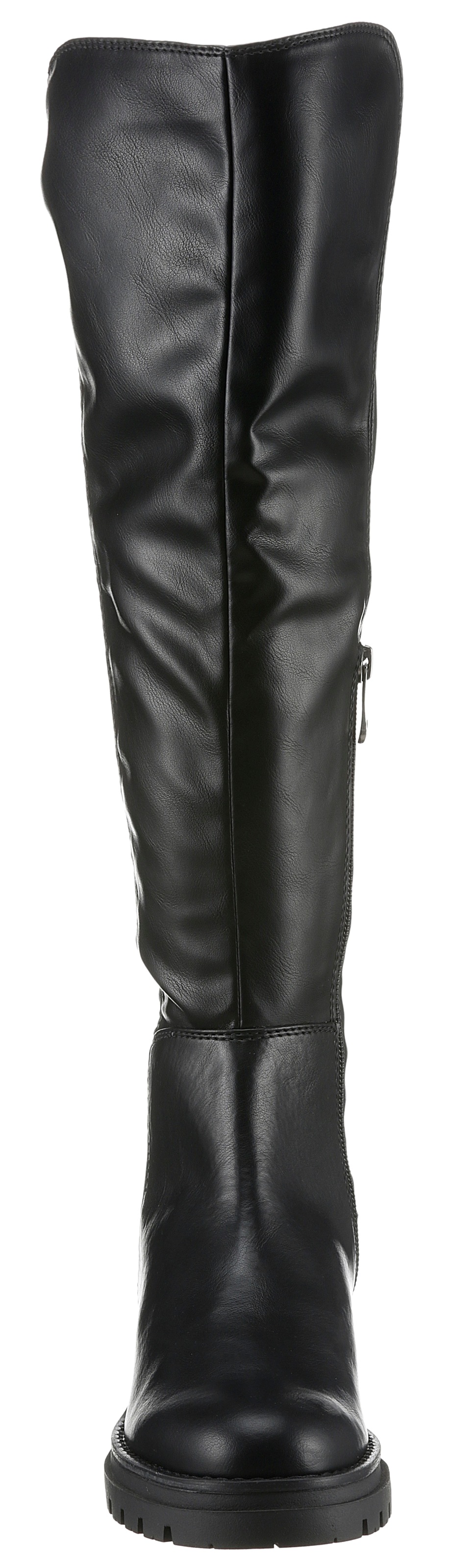 MARCO TOZZI Overkneestiefel »TRENTINO«, Blockabsatz, Herbstmode, Flats, mit Feel Me-Ausstattung