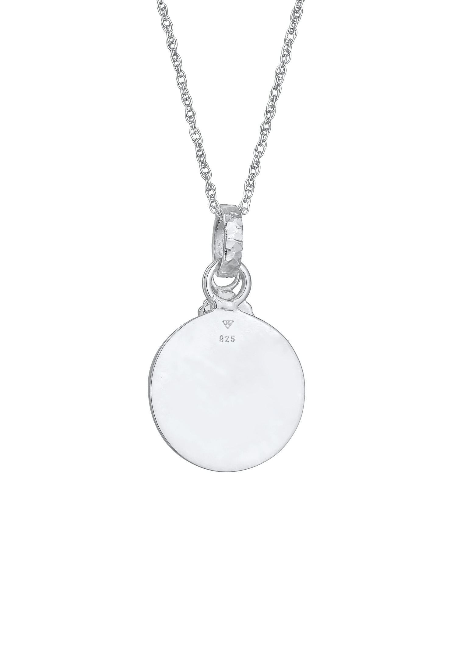 Elli Silberkette »Halskette Plättchen Sonne Antik Opal 925 Silber«