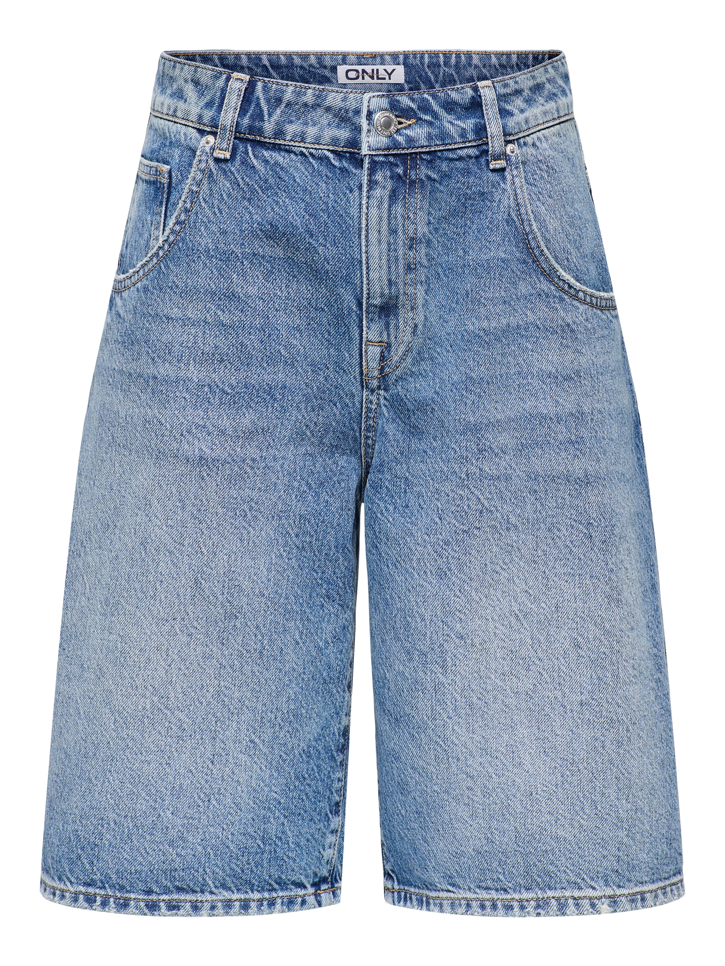 ONLY Jeansbermudas »ONLMATE REG BAGGY LONG SHORTS DNM NOOS« Baumwolle, Regular Waist