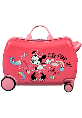 Kinderkoffer »Ride-on Trolley, Minnie Mouse«, 4 Rollen, zum sitzen und ziehen