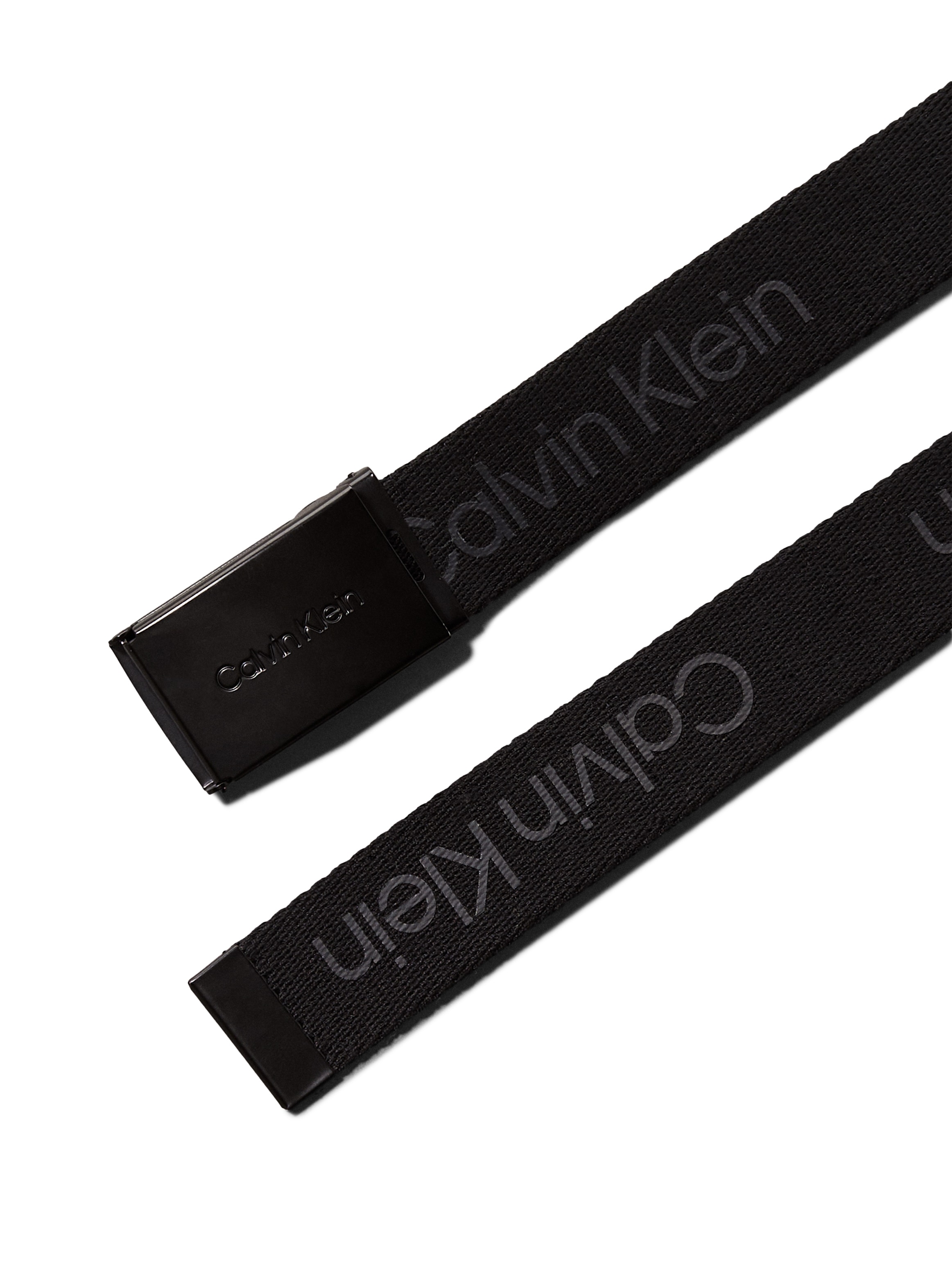 Calvin Klein Jeans Synthetikgürtel »CALVIN LOGO CANVAS BELT« Logodrucke, Koppelschließe