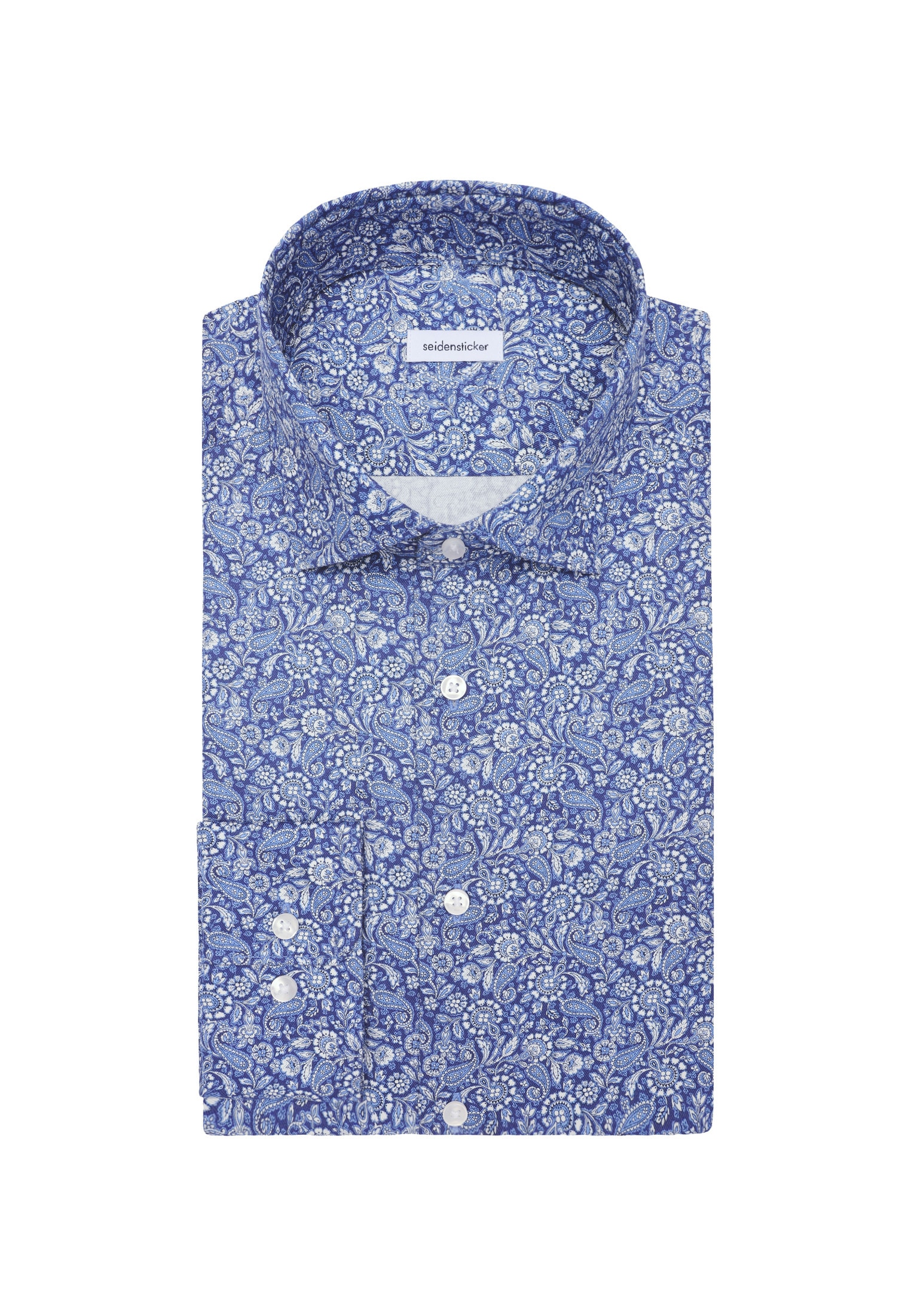 seidensticker Businesshemd »Schwarze Rose«, Regular 1/1 Kentkragen Paisley