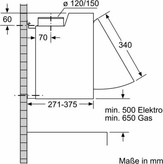 SIEMENS Zwischenbauhaube »LE63MAC00«, Serie iQ100