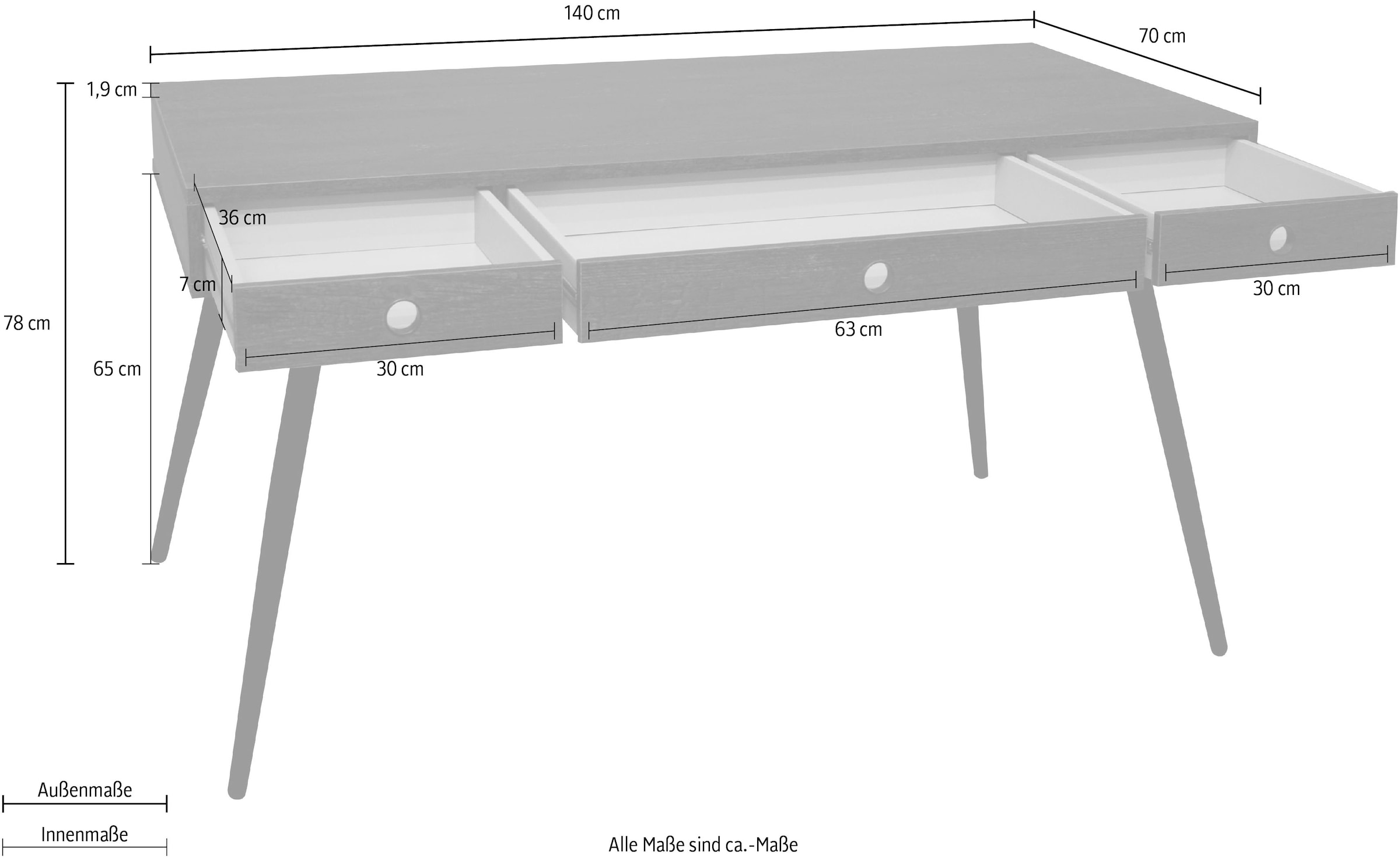 Mäusbacher Schreibtisch »Big System Office«, Breite 140 cm