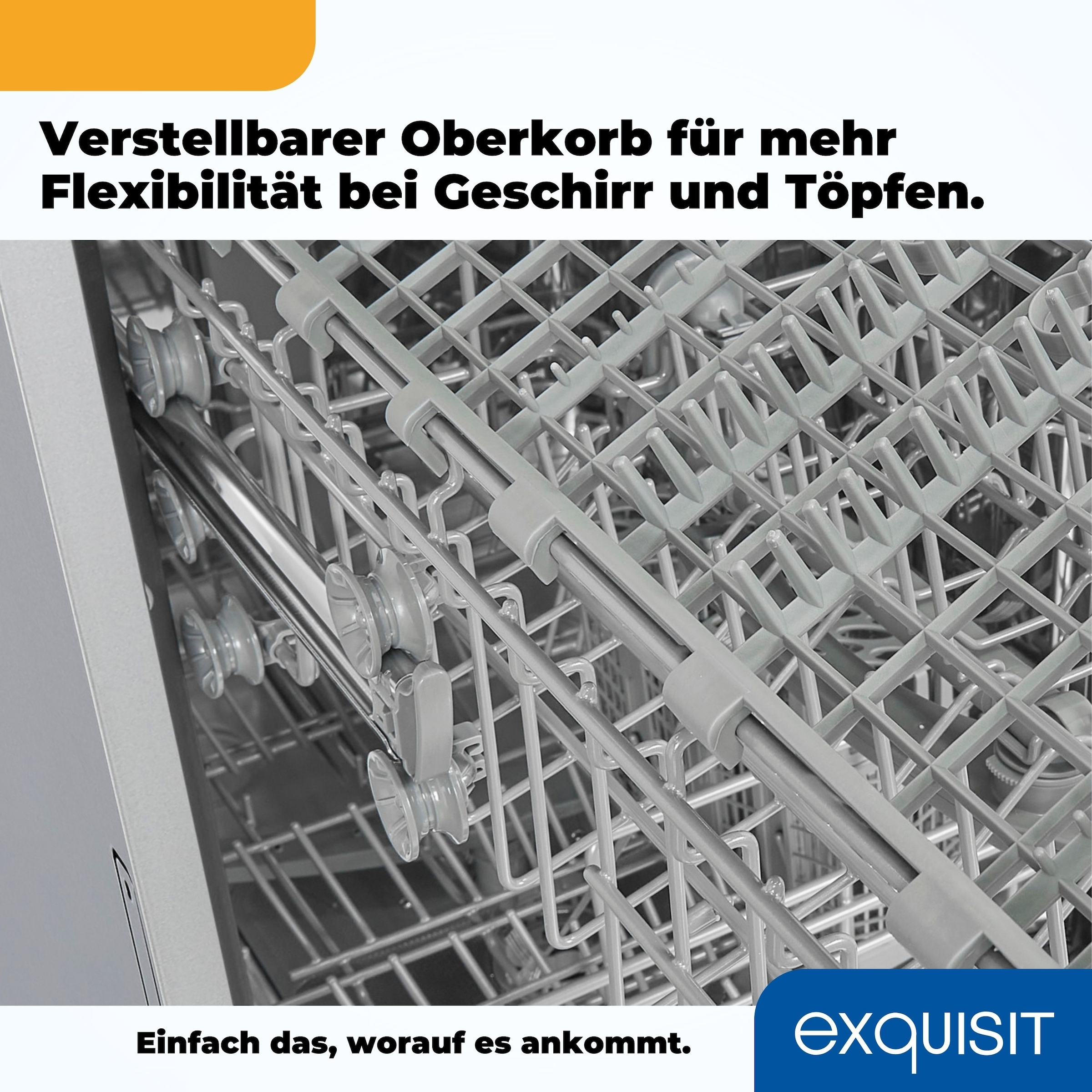 exquisit vollintegrierbarer Geschirrspüler »EGSP1009-E-030E silber«, 9 Maßgedecke, 45 cm breit
