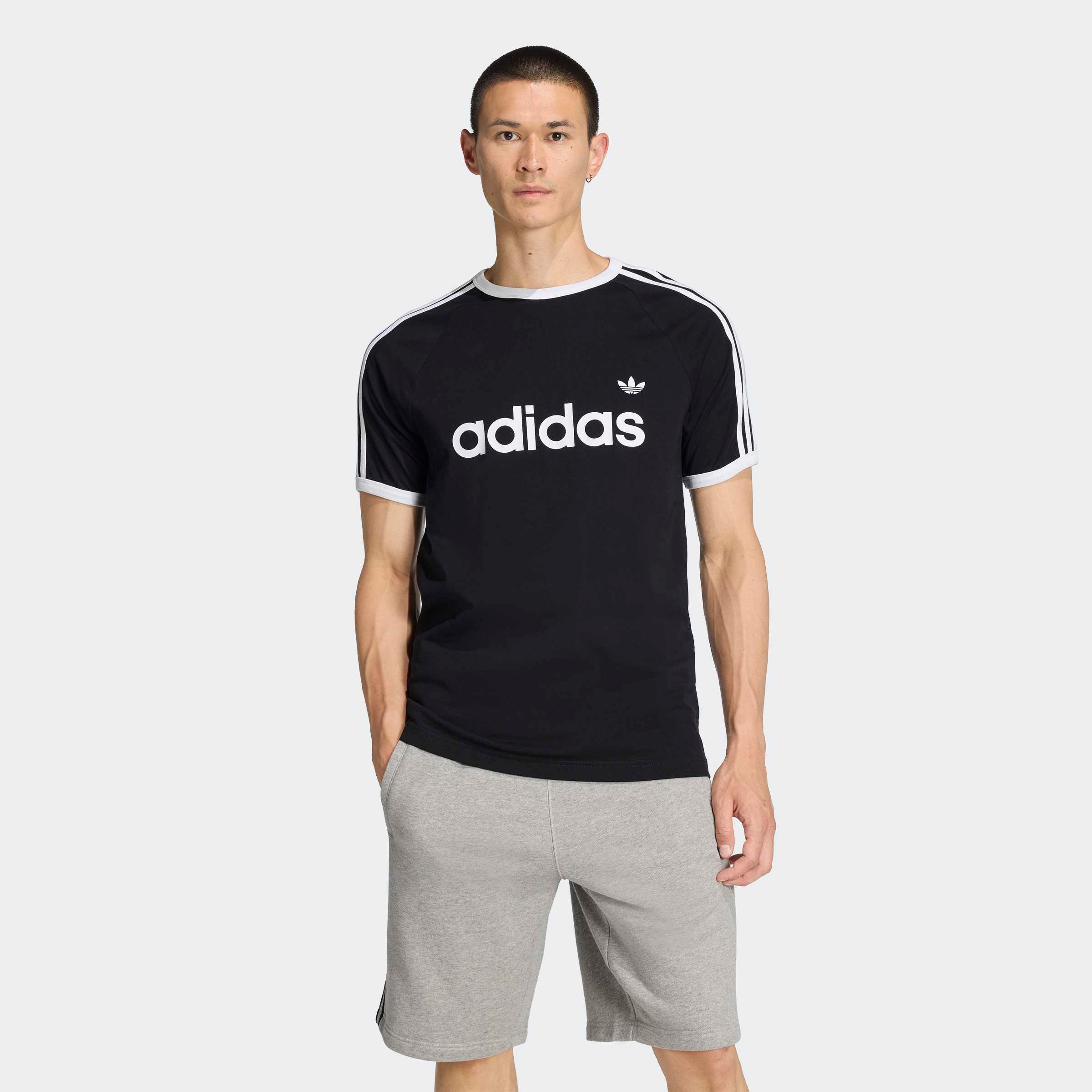 adidas Originals T-Shirt »3-STREIFEN RINGER, SCHMAL GESCHNITTEN«