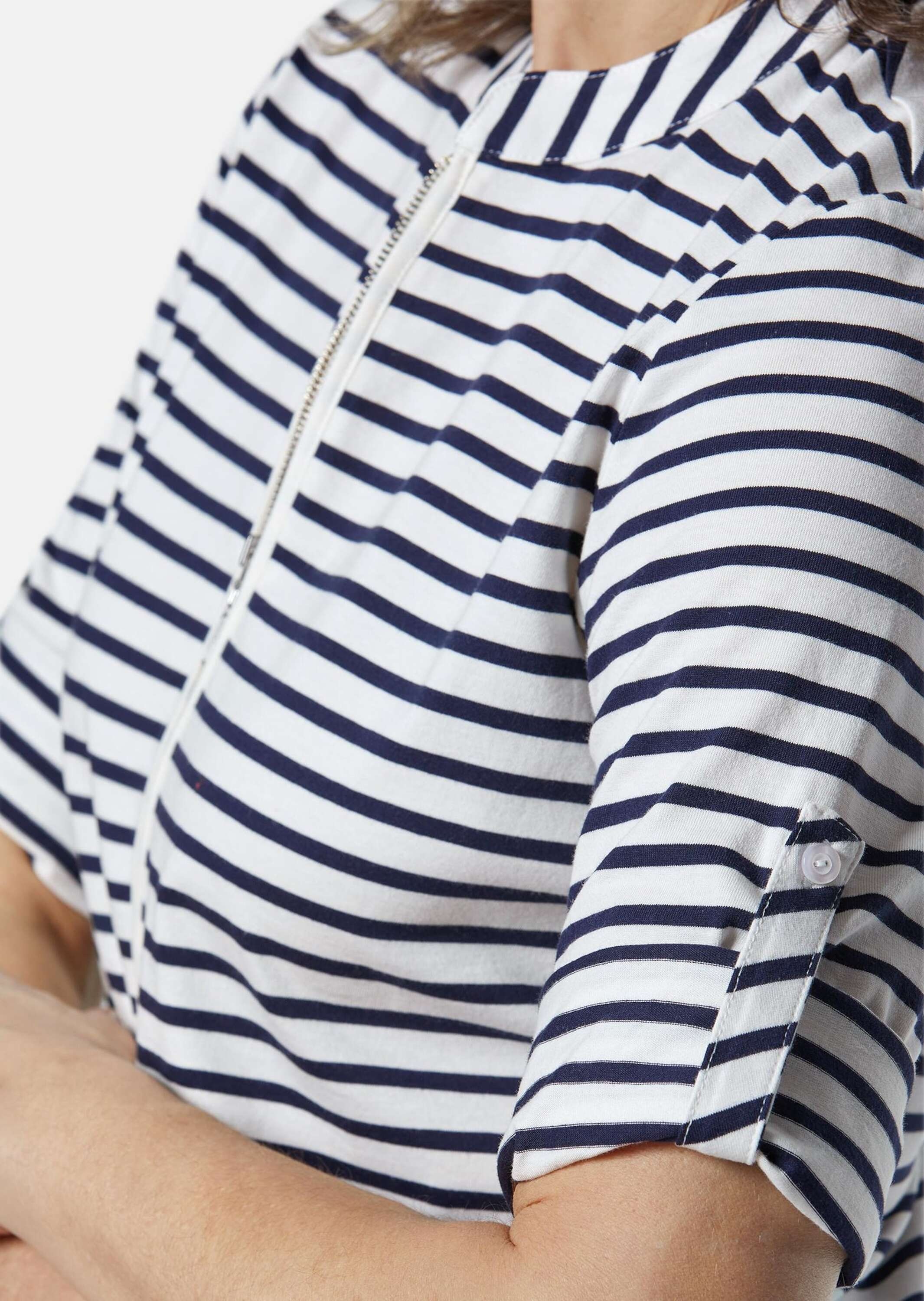 GOLDNER 3/4-Arm-Shirt »Kurzgröße Sportives Ringelshirt in Longform«