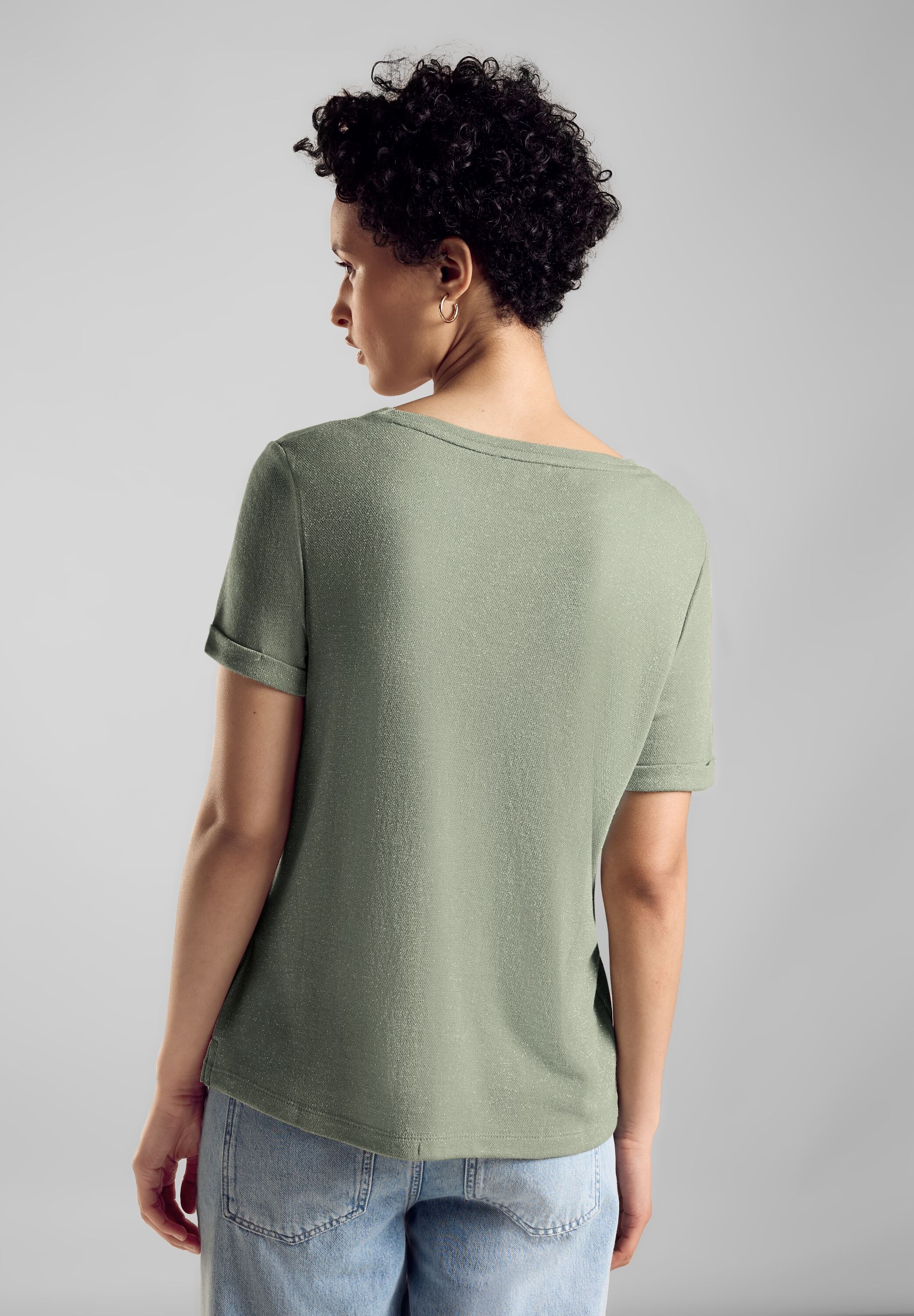 STREET ONE Rundhalsshirt, mit Schriftzug