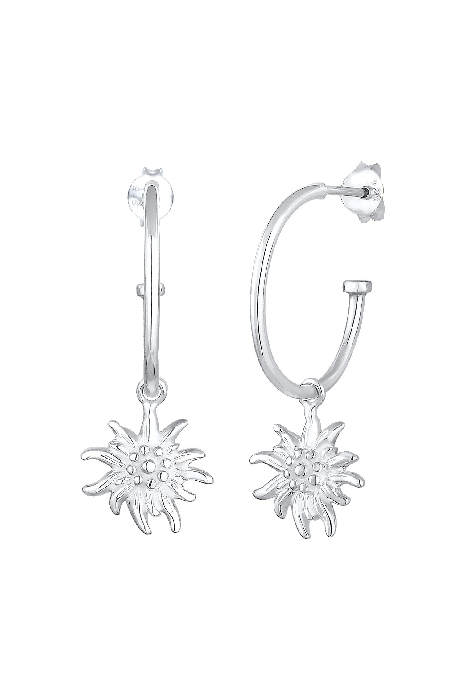 Elli Paar Creolen »Ohrringe Creole Edelweiss 925 Sterling Silver«