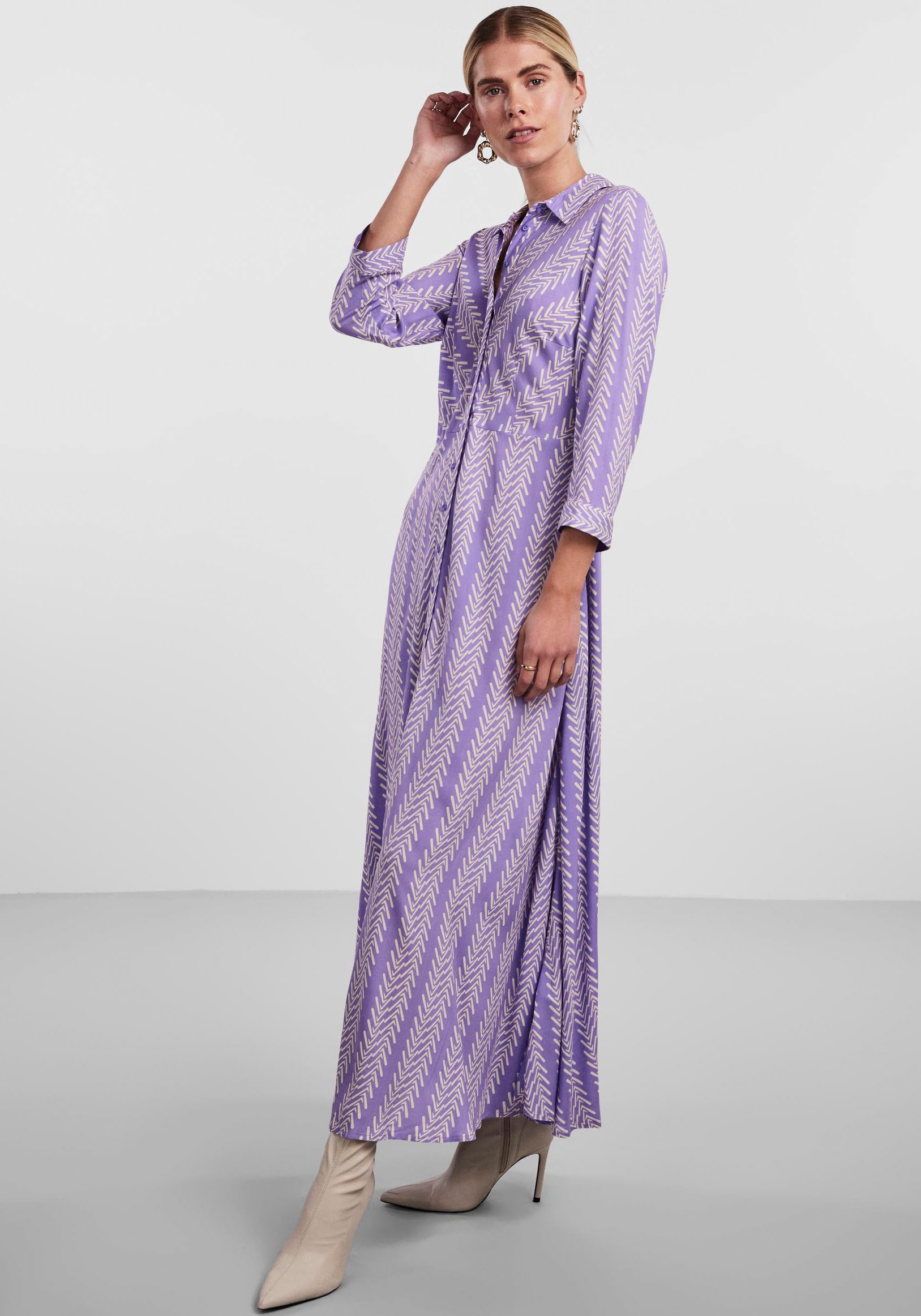 Y.A.S Hemdblusenkleid »YASSAVANNA LONG OTTO Online 3/4 SHIRT Shop im DRESS«, Ärmel mit kaufen