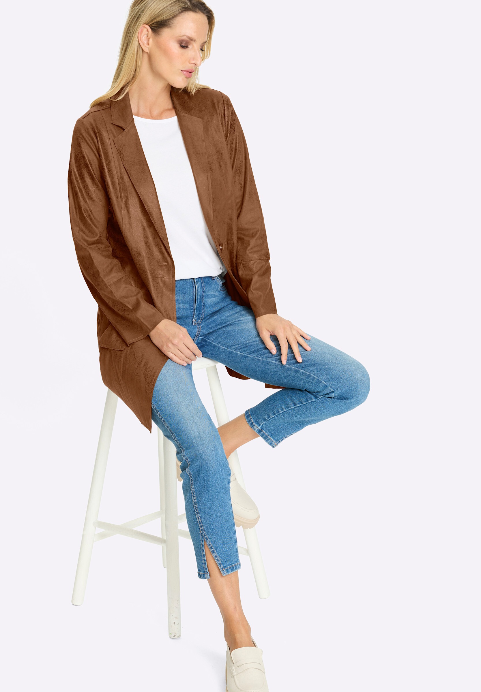heine Lederimitat-Blazer »Blazerjacke Blazer«