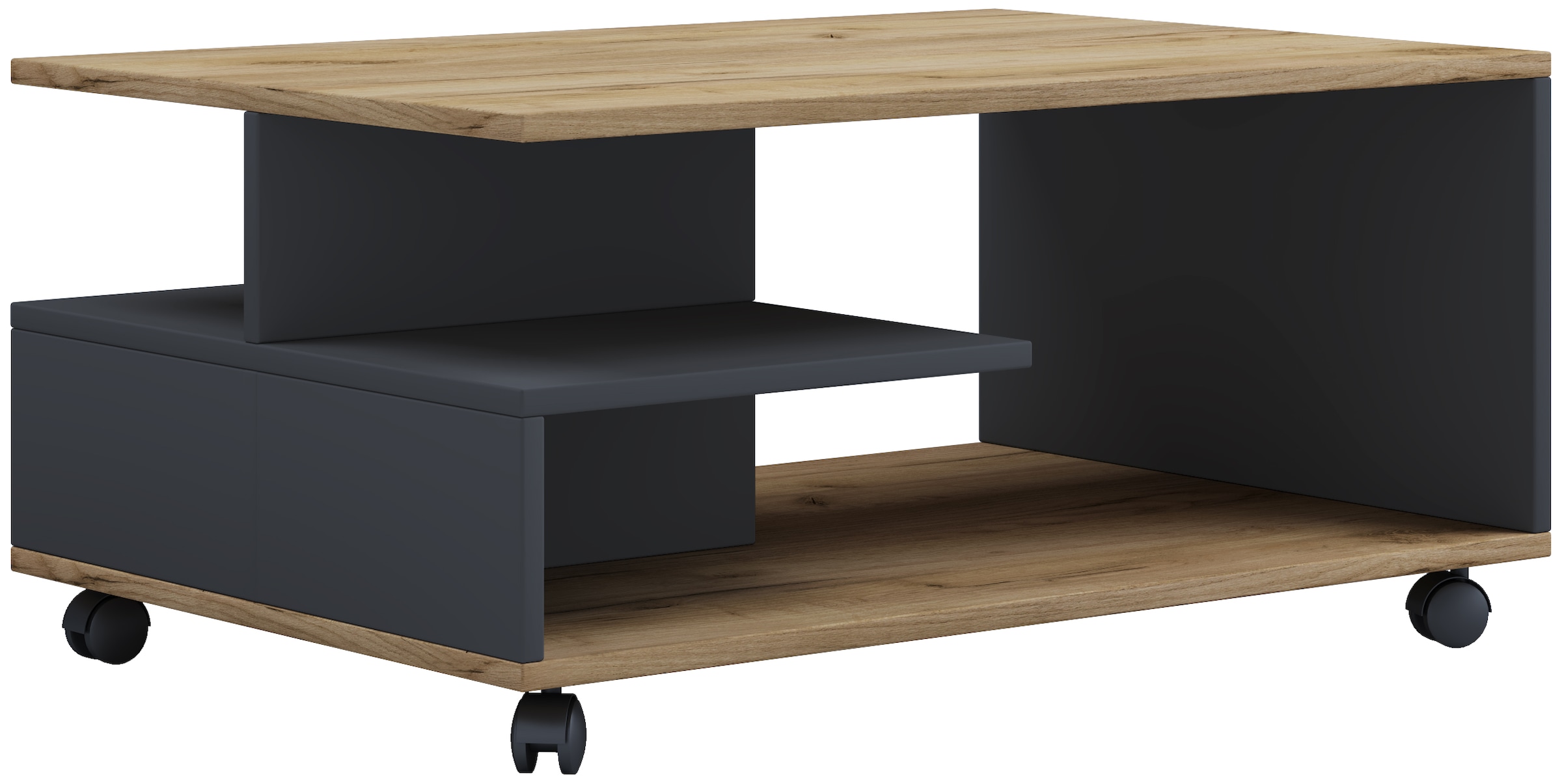 VCM Couchtisch »Holz Sofatisch Couchtisch Rollen rollbar Stango L« 1 Stk. tlg.
