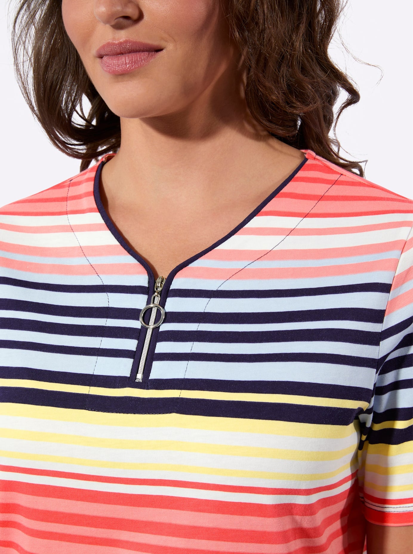 Casual Looks Kurzarmshirt »Ringelshirt« 1 tlg.
