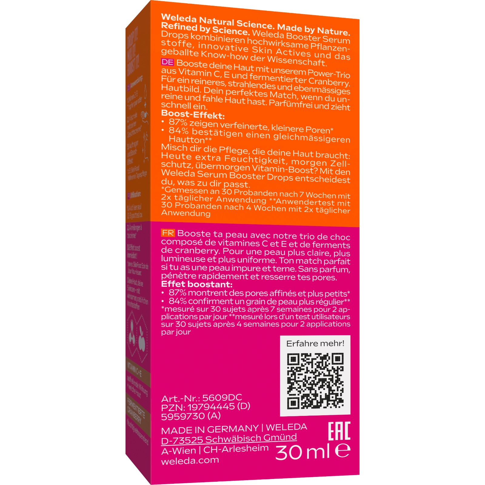 WELEDA Gesichtsserum »Pore Refining Serum Drops« verfeinerte Poren und einen strahlend ebenmäßigen, natürlichen Teint