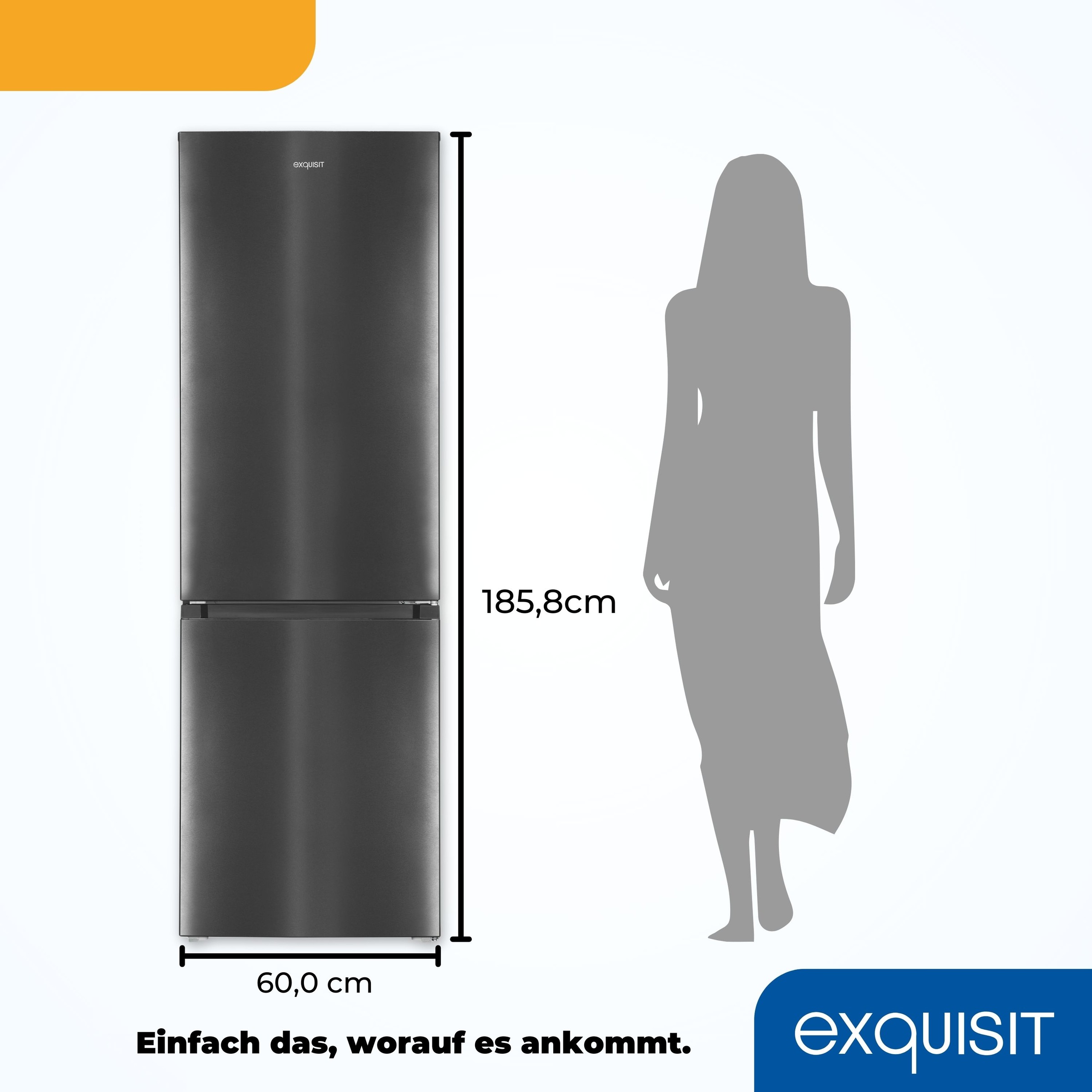 exquisit Kühl-/Gefrierkombination »KGC320-95-E-040C«, 315 Liter Nutzinhalt, Elektronische Steuerung