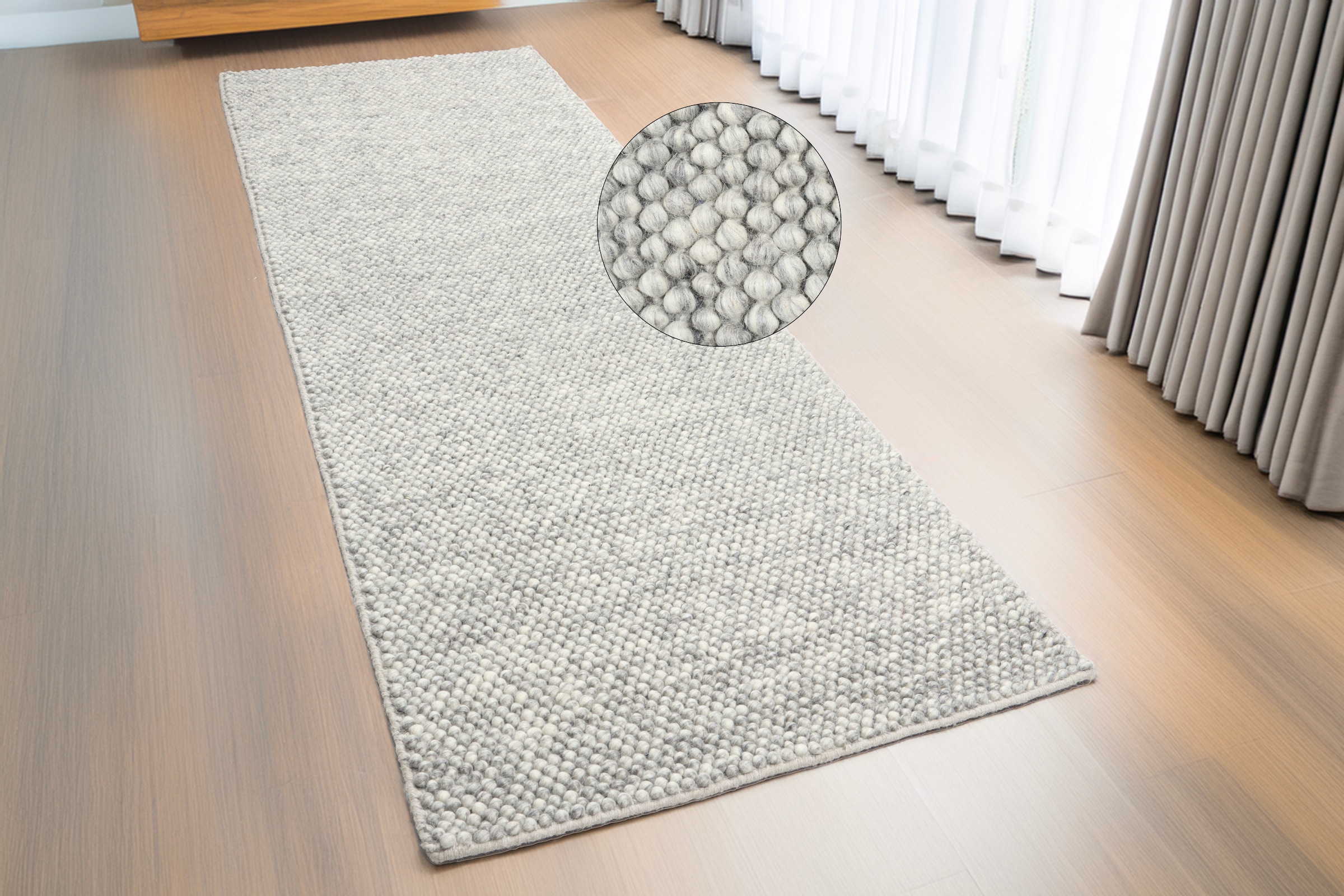 LeGer Home by Lena Gercke Läufer »Ainhoa, Wolle«, rechteckig, 14 mm Höhe, handgewebt, Handweb Teppiche, Wohnzimmer, Schlafzimmer, Esszimmer