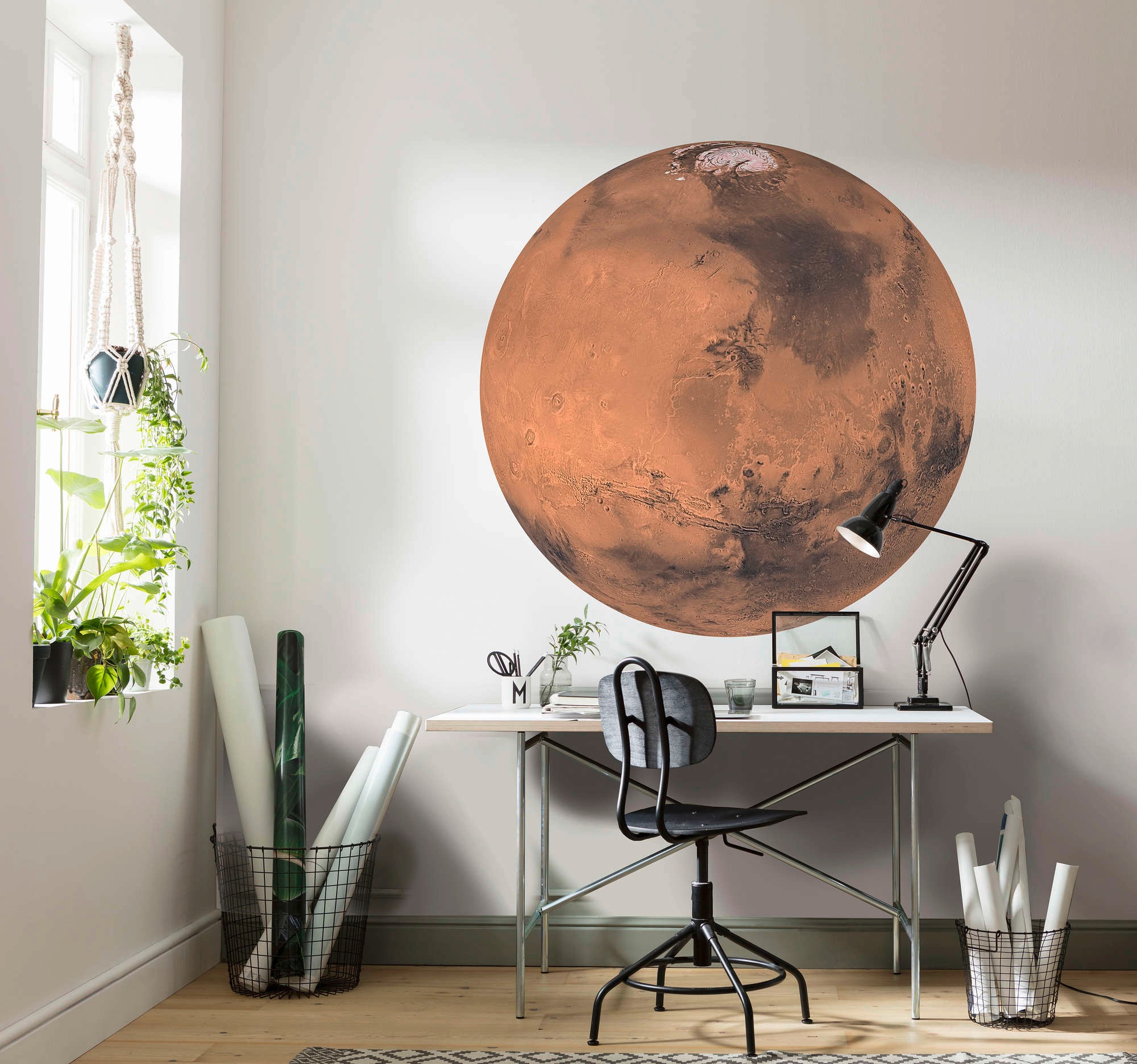 Komar Vliestapete »Vlies selbstklebend - Mars - Größe 125 x 125 cm« bedruckt glatt Wohnzimmer, Schlafzimmer