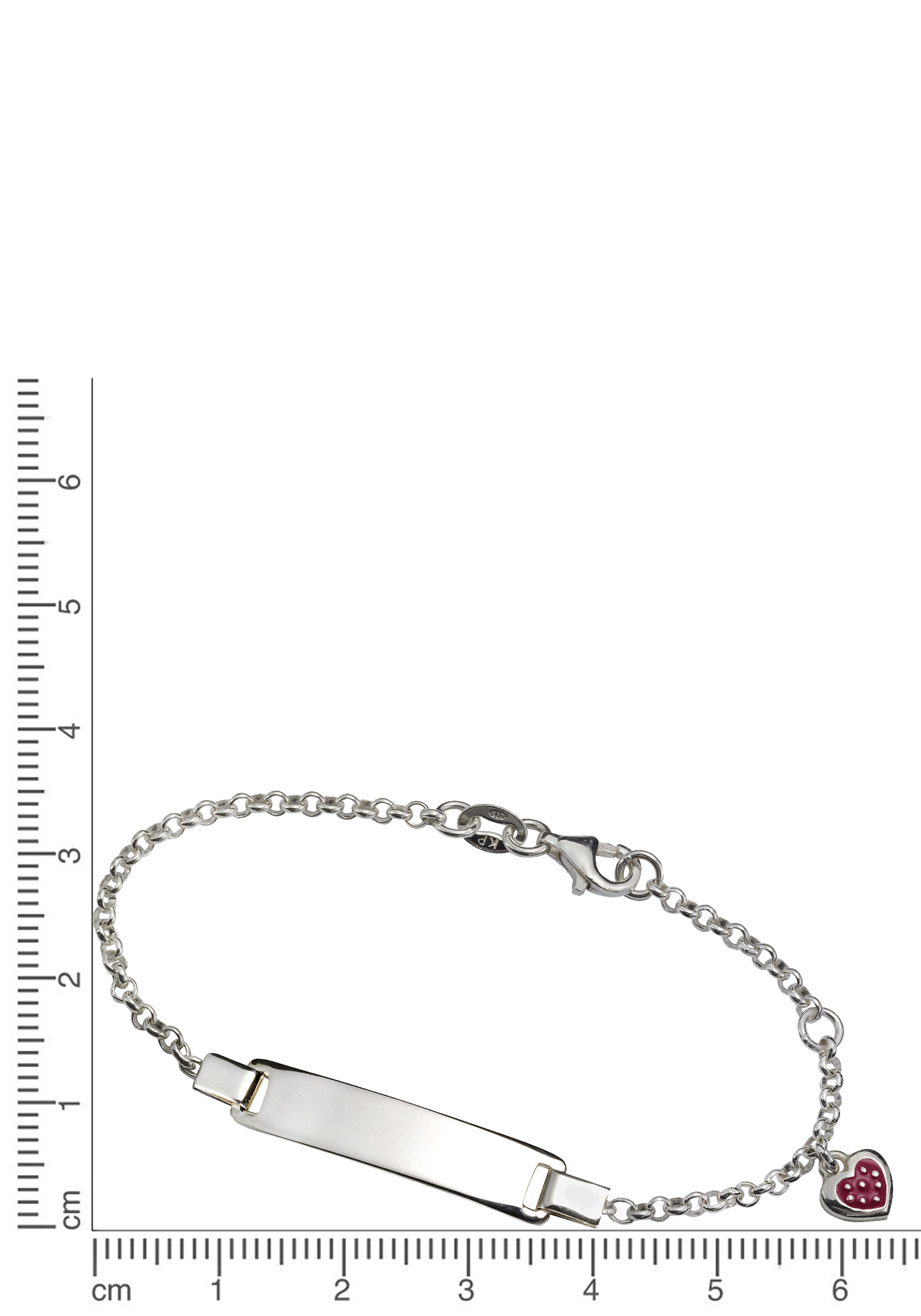 Firetti Armband »Schmuck Geschenk Silber 925 Armkette ID-Platte Erbskette Erdbeere«