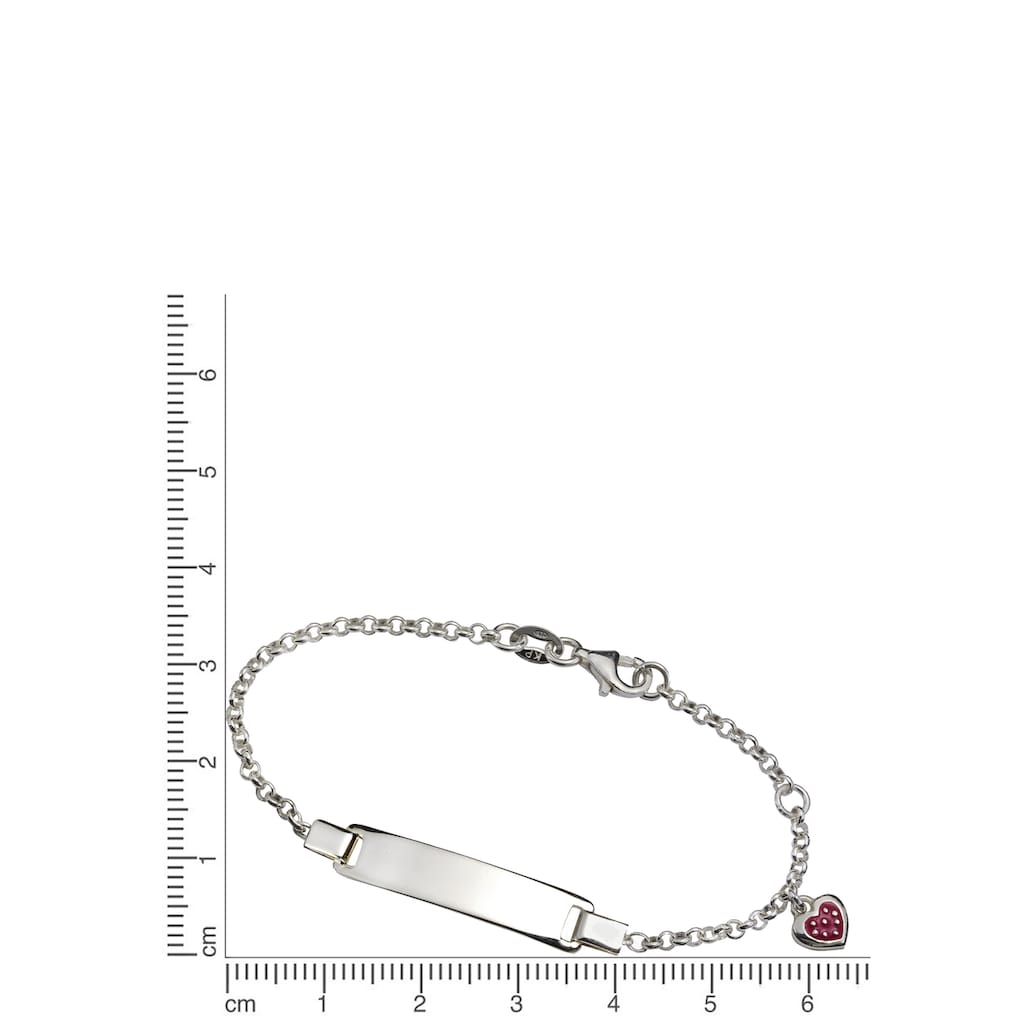 Firetti Armband »Schmuck Geschenk Silber 925 Armkette ID-Platte Erbskette Erdbeere«