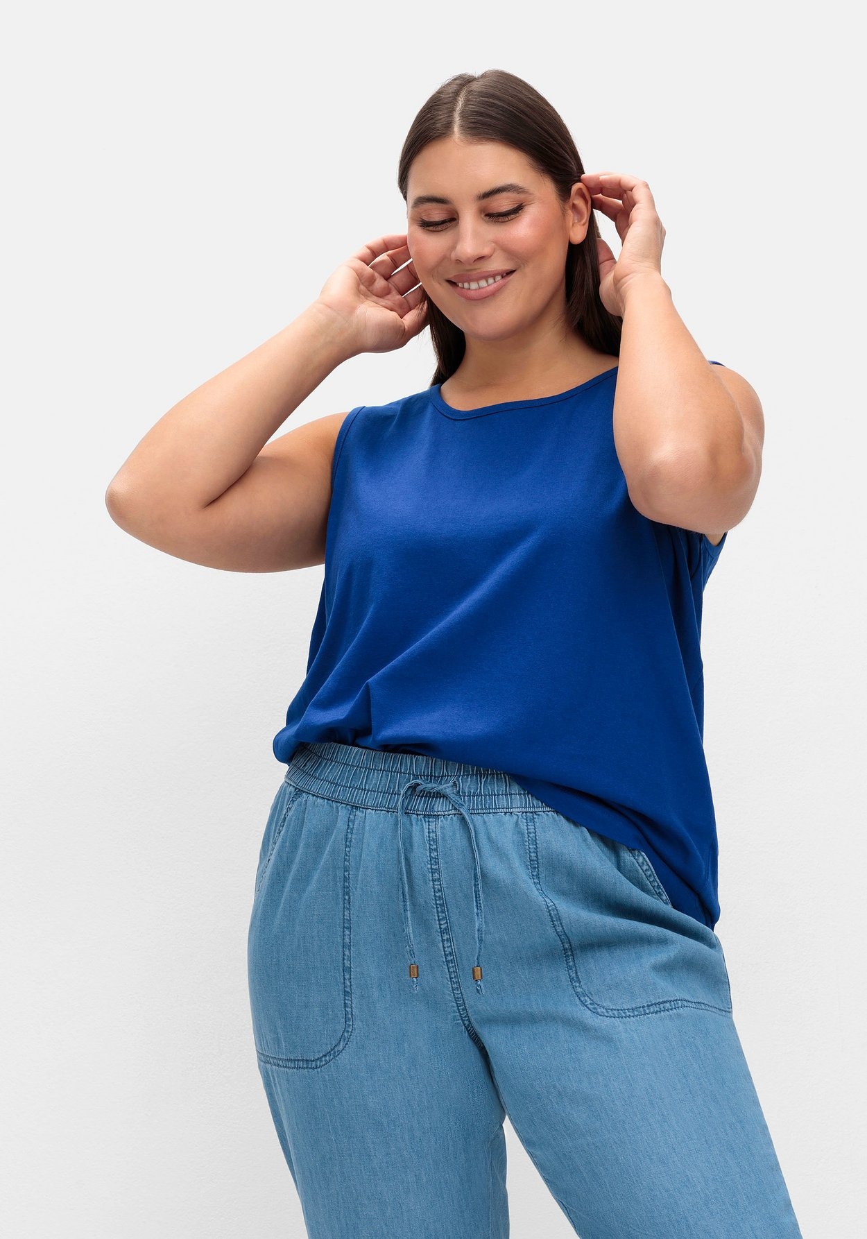 Sheego Schlupfjeans »Jeans mit gesmoktem Rundum-Dehnbund«