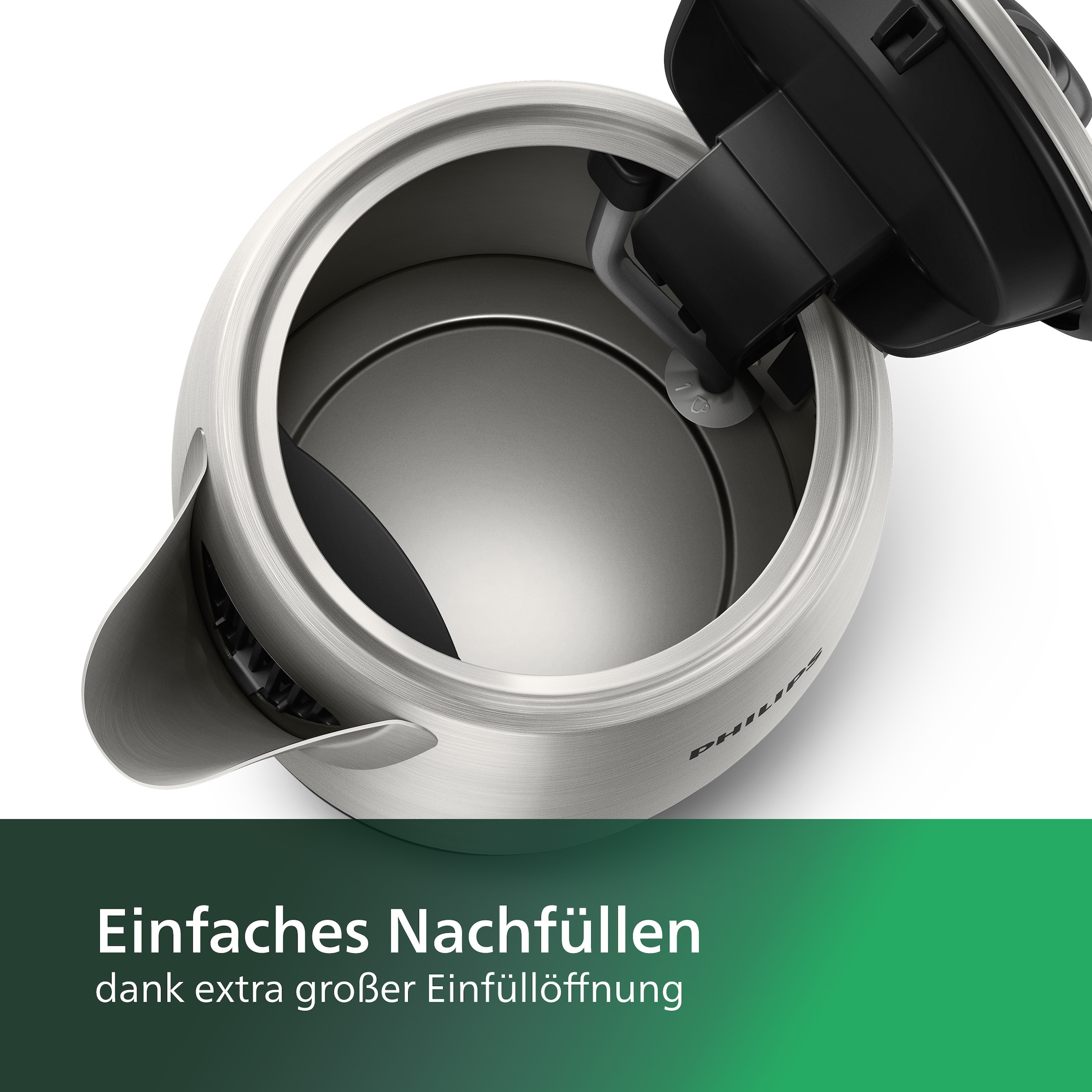 Philips Wasserkocher »HD9351/90 Viva Collection«, 1,7 l, 2200 W, mit extra großer Einfüllöffnung, Mikro-Sieb-Filter, aus Edelstahl