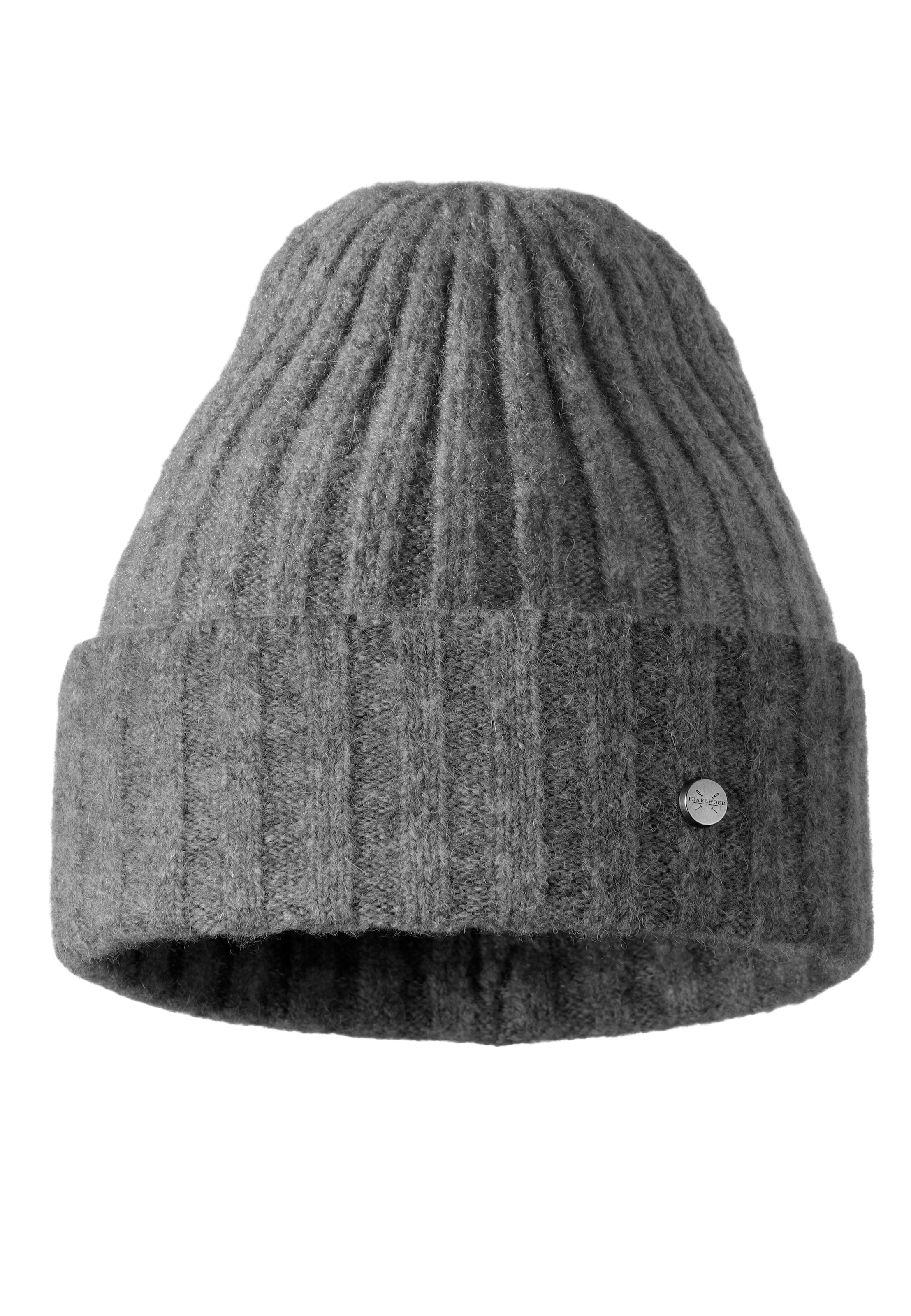 PEARLWOOD Strickmütze »JANNE« in breiten Rippen gestrickt, breiter Umschlag, wärmend, Wollanteil