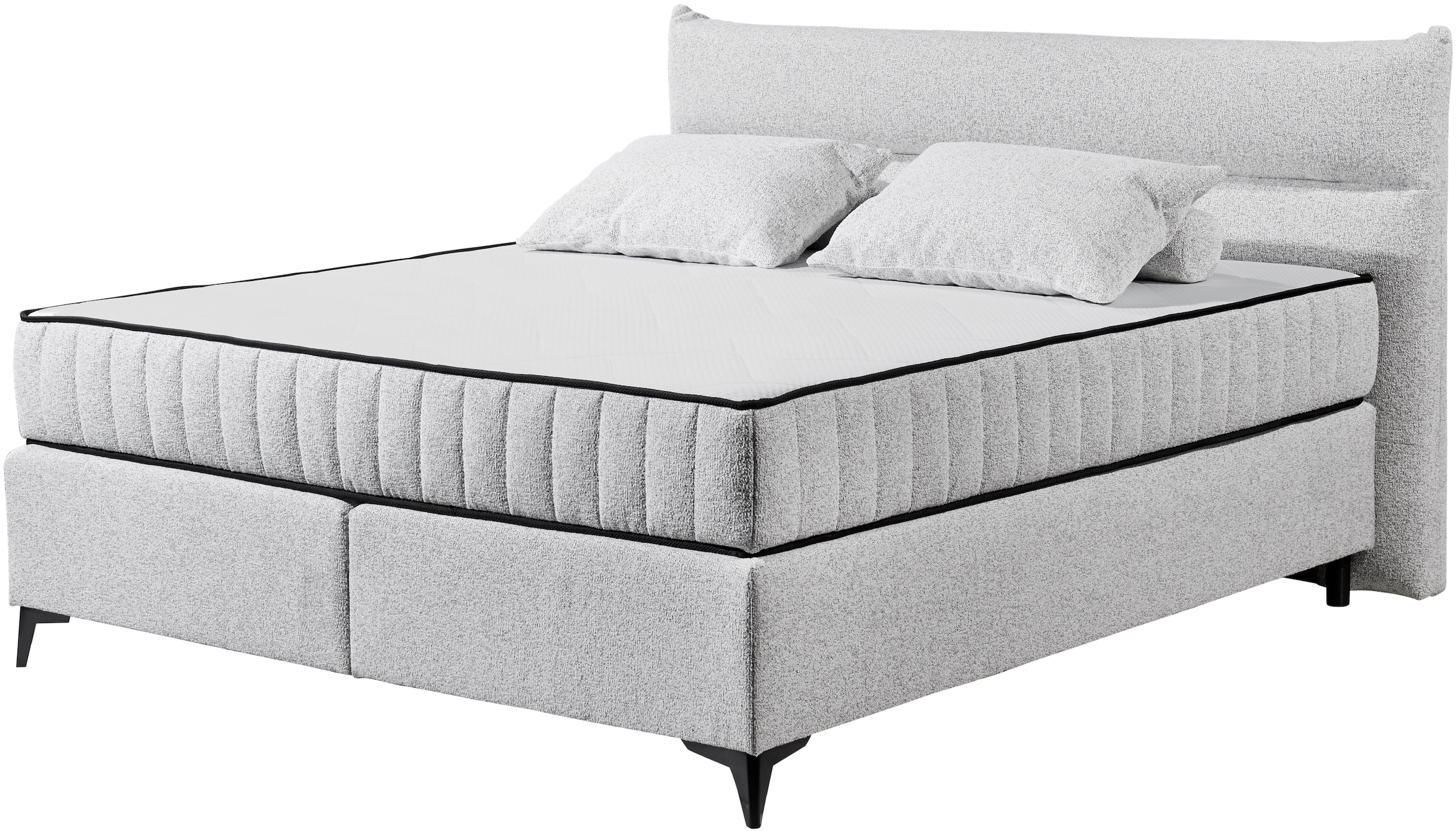 ED EXCITING DESIGN Boxspringbett »Vlieland«, Premium 9-Zonen-Tonnentaschenfederkern Duo-Matratze mit Kokosmatte