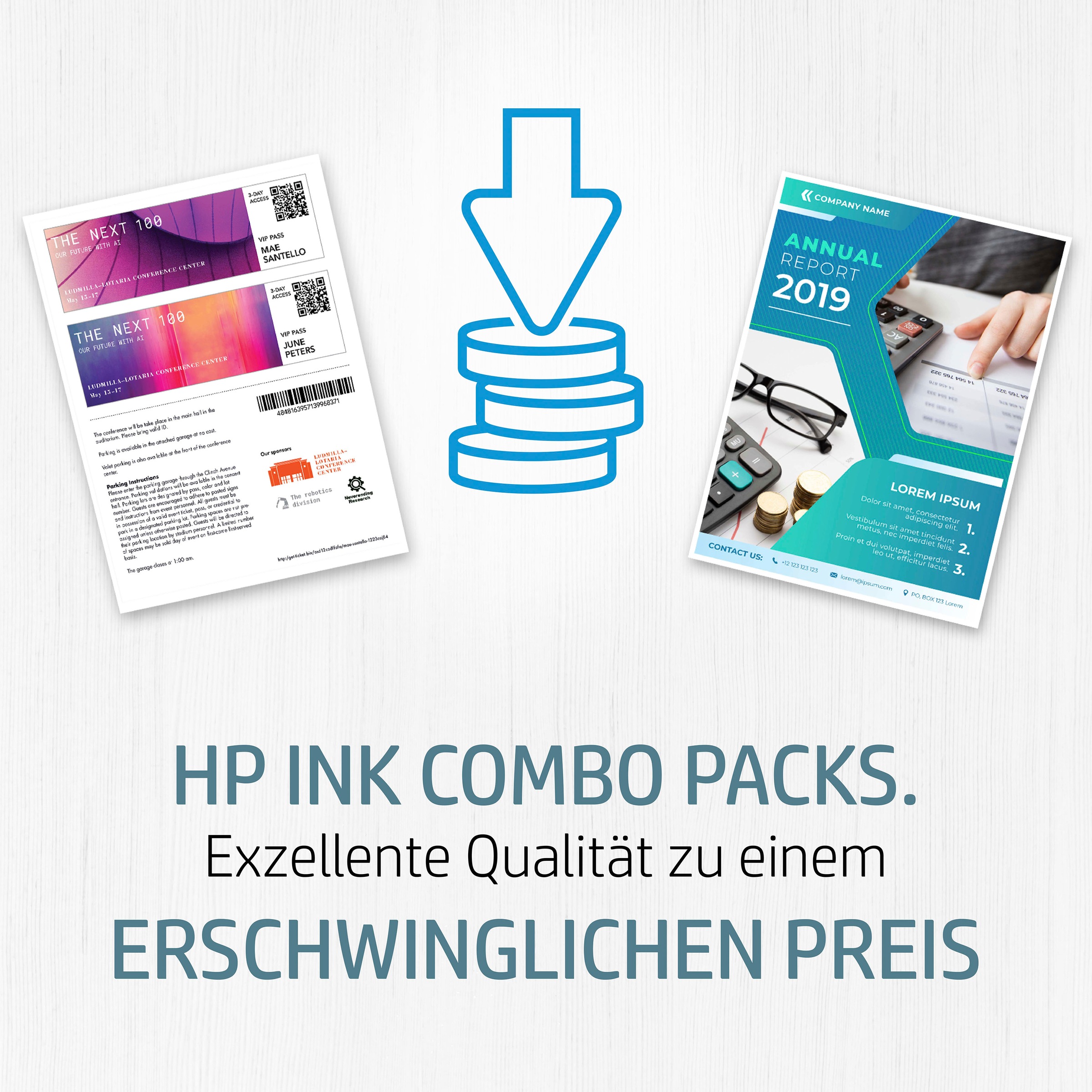 HP Tintenpatrone »963 4er-Pack«, original HP Farbpatrone, Instant Ink, cyan/magenta/yellow/schwarz