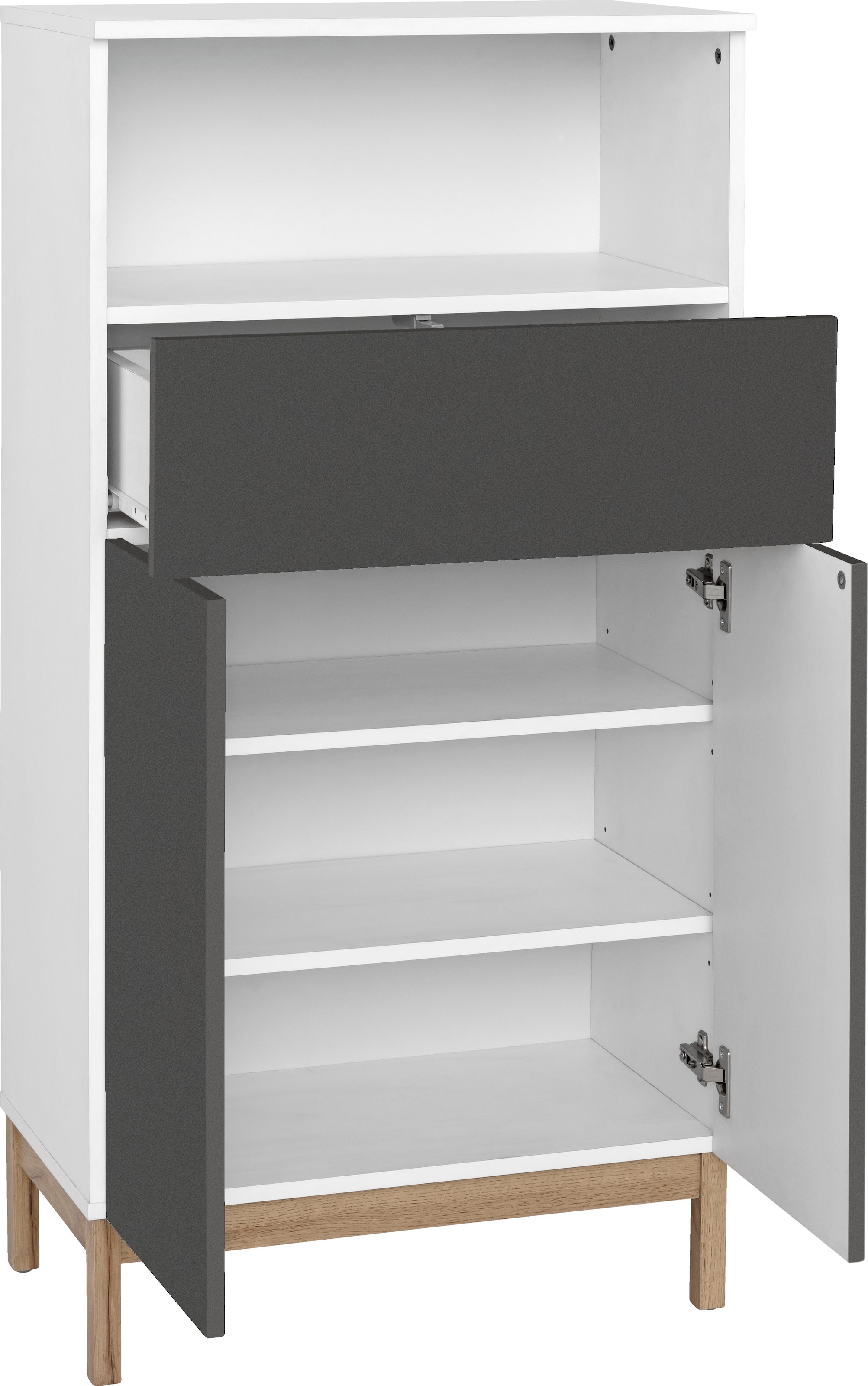 welltime Midischrank »Stian«, mit 2 Einlegeböden hinter den Türenpaar, Breite 60 cm, Höhe 120,5 cm