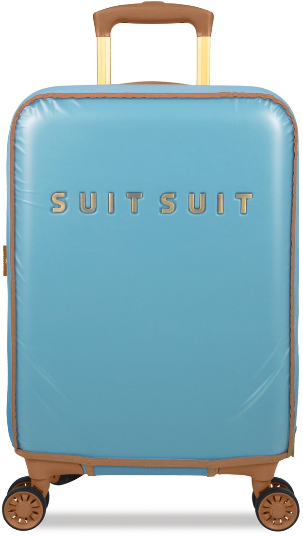 suitsuit Hartschalen-Trolley »Fab Seventies, 55 cm«, (Set), 4 Rollen, 4 Rollen, inkl. Travel Kit und Schutzhülle