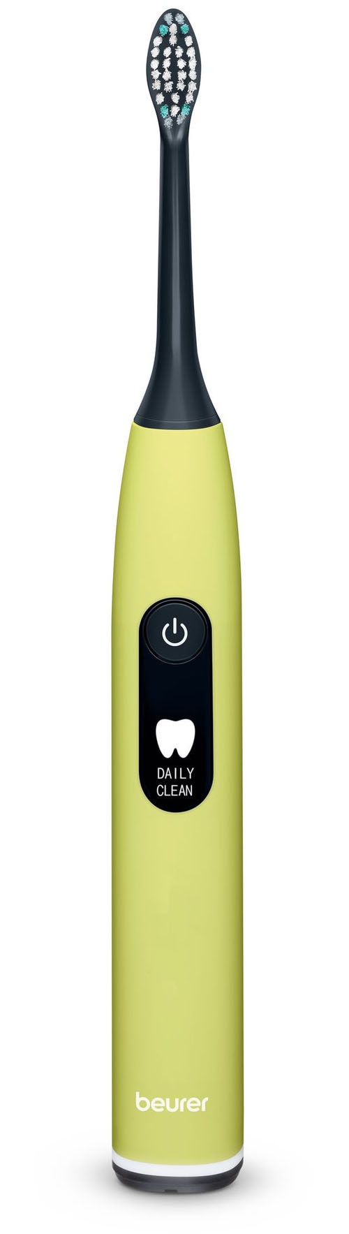 Beurer Elektrische Zahnbürste »SC 50« 2 Stk. Aufsteckbürsten Mit Andrucksensor, 80.000 Schwingungen/Min und 2-Minuten Timer in gelb