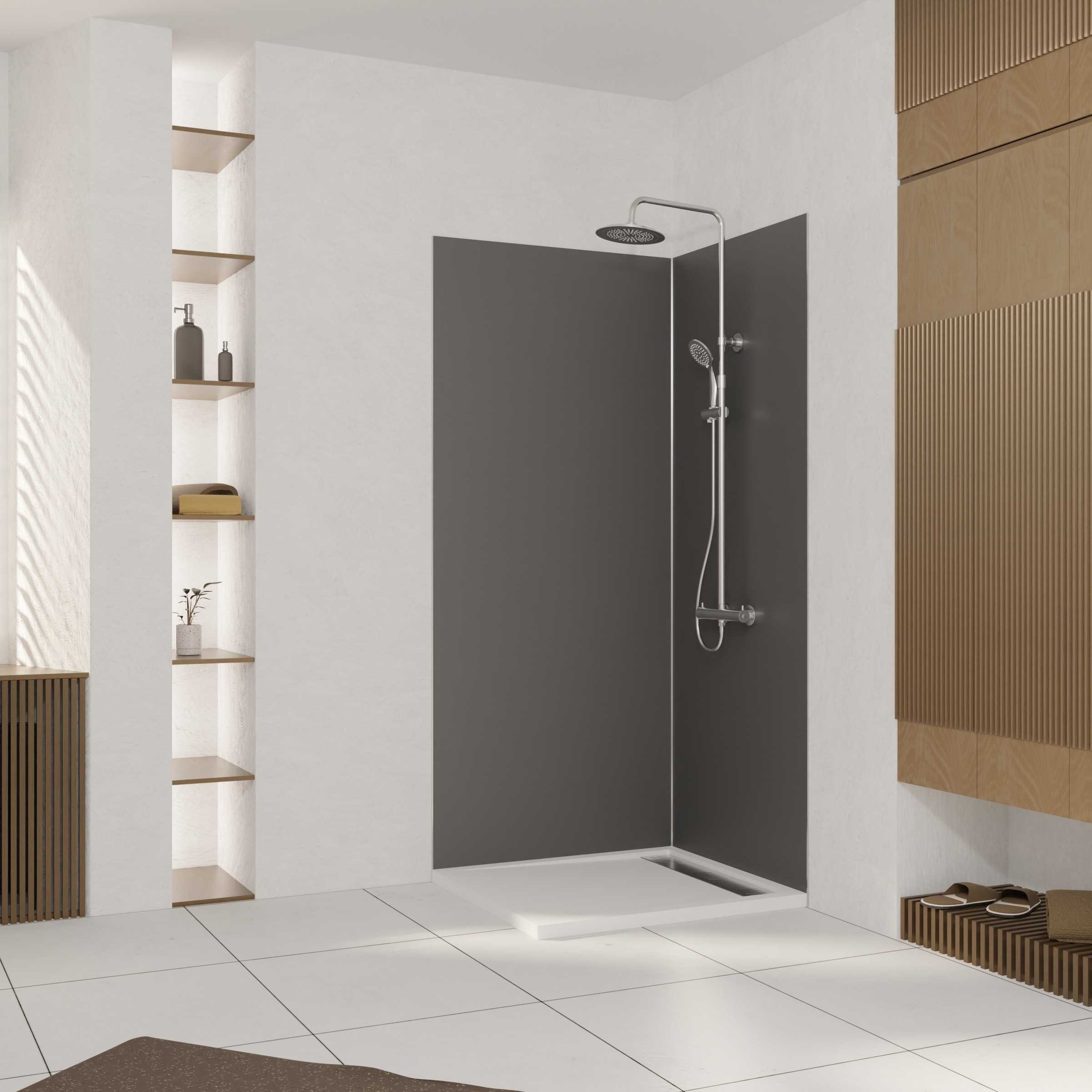 Marwell Duschrückwand »Urbanox«, (Set, 2 tlg.), Set bestehend aus: 2 Paneele 90 x 210 cm