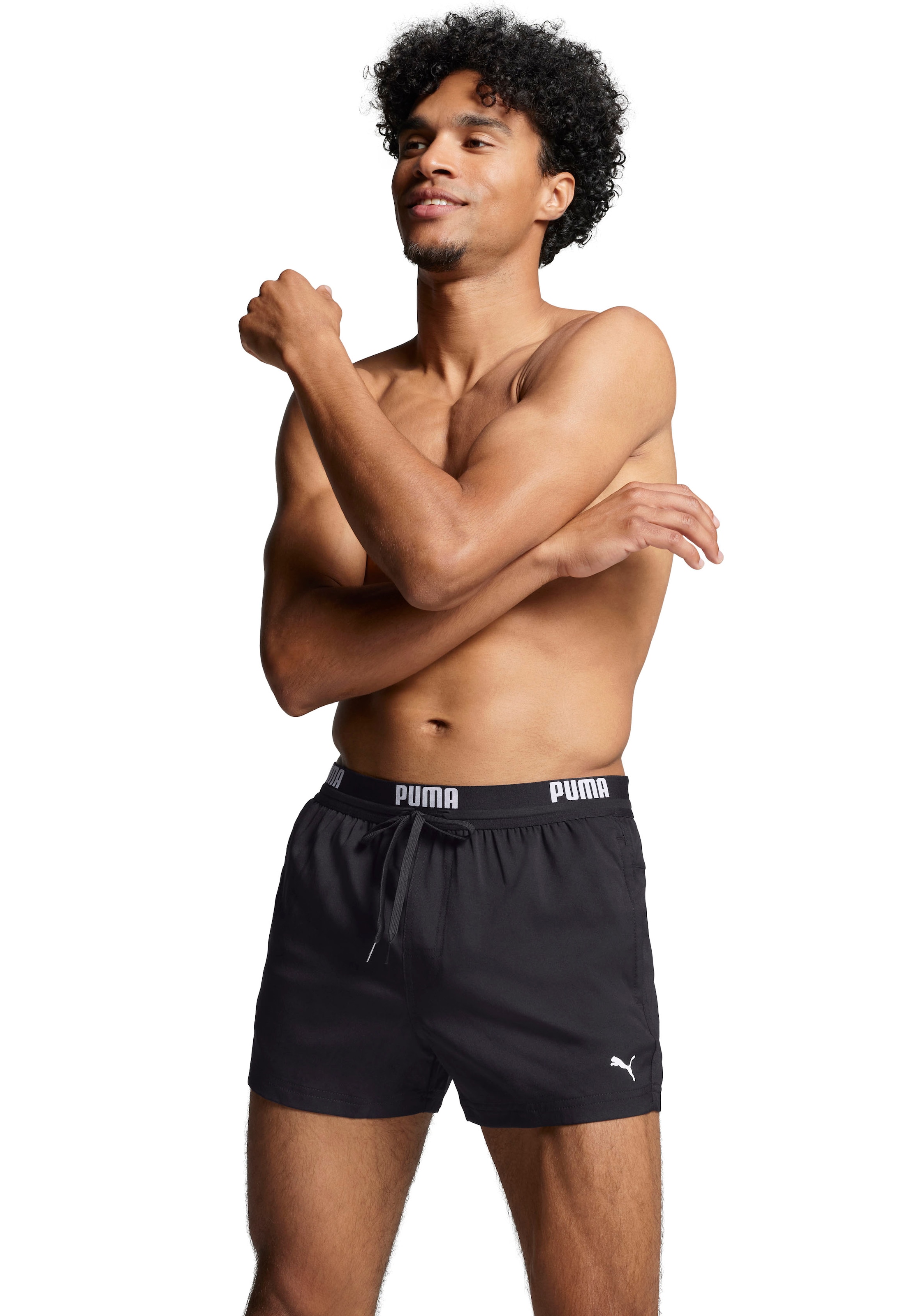 PUMA Badeshorts, mit elastischem Logobund