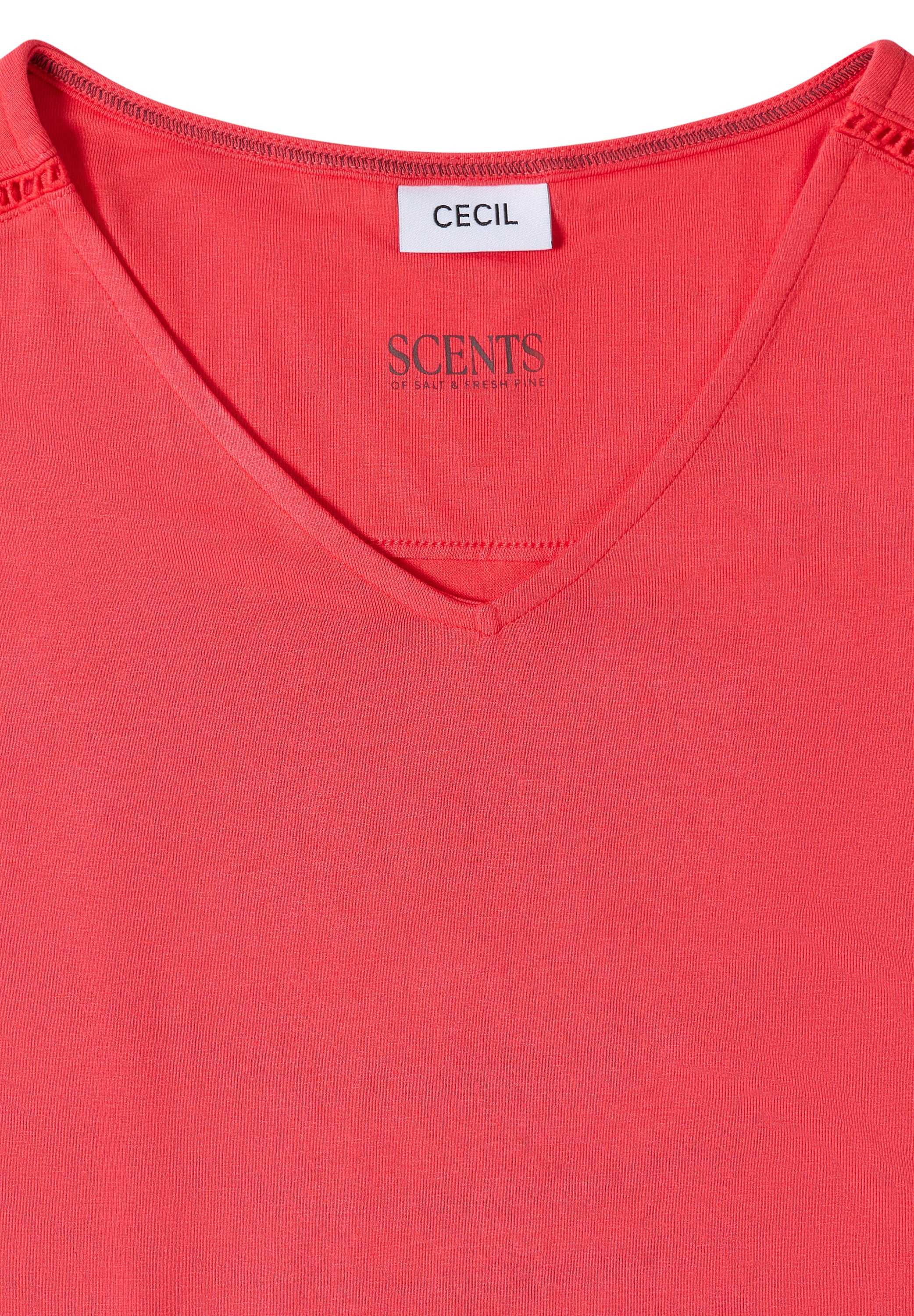 Cecil Jerseykleid Sommerkleid, V-Ausschnitt, lockere Passform