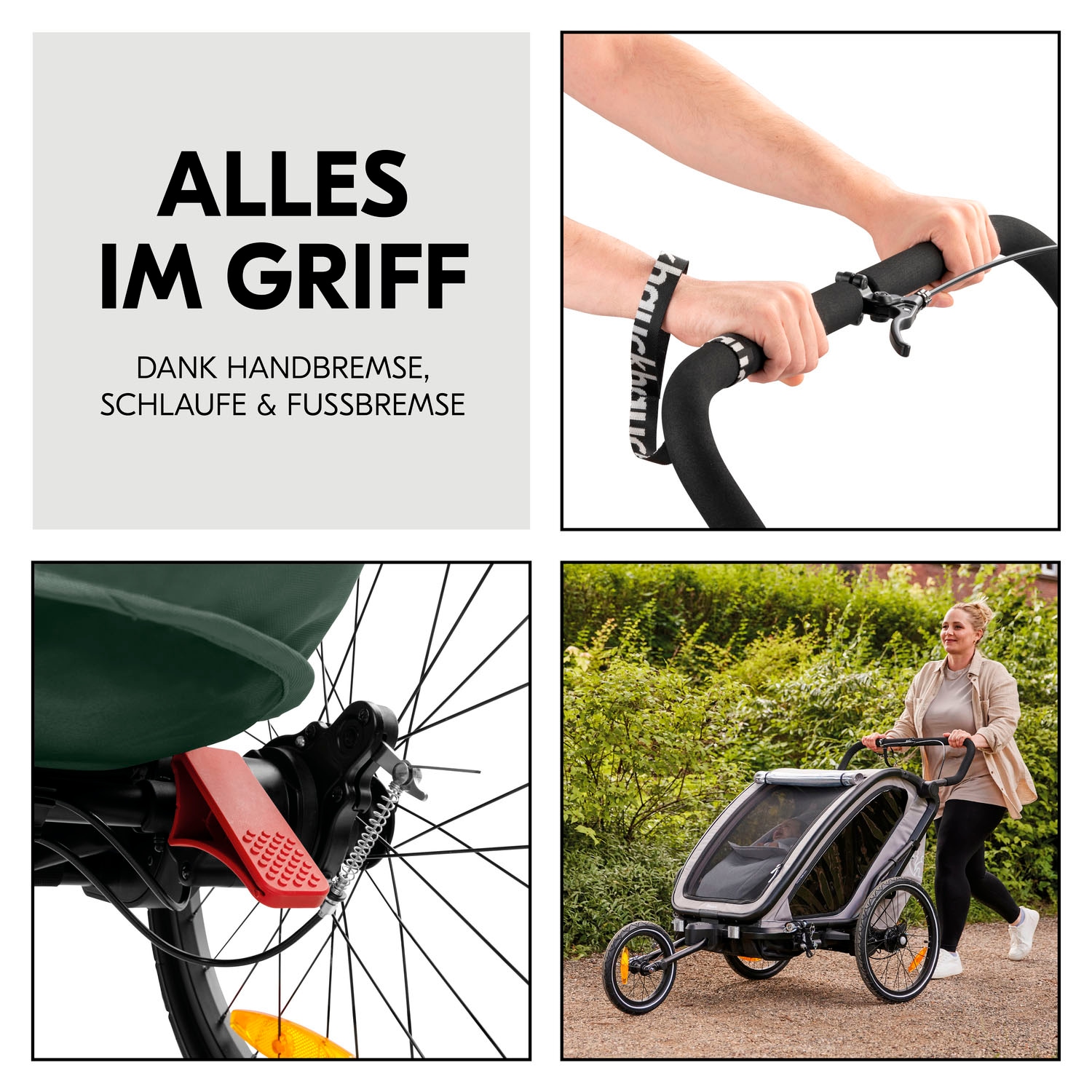 Hauck Fahrradkinderanhänger »Bike N Walk Duo«, für 2 Kinder, inkl. Deichsel