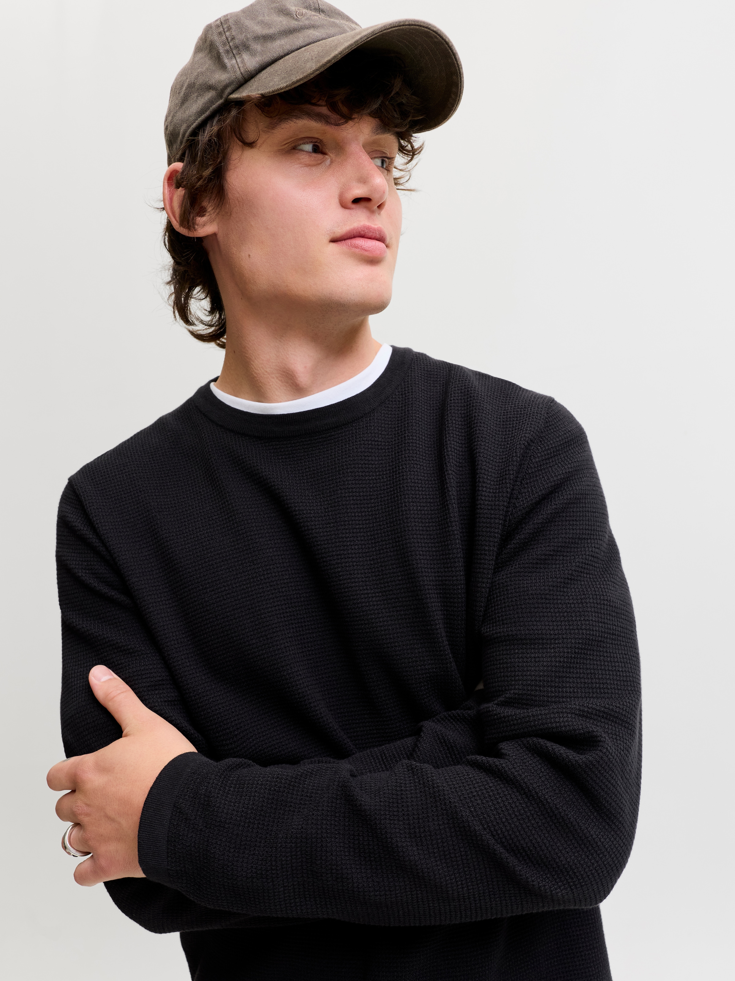 Jack & Jones Rundhalspullover »JJEAUSTIN KNIT CREW NECK NOOS« Baumwollmischung, regular fit