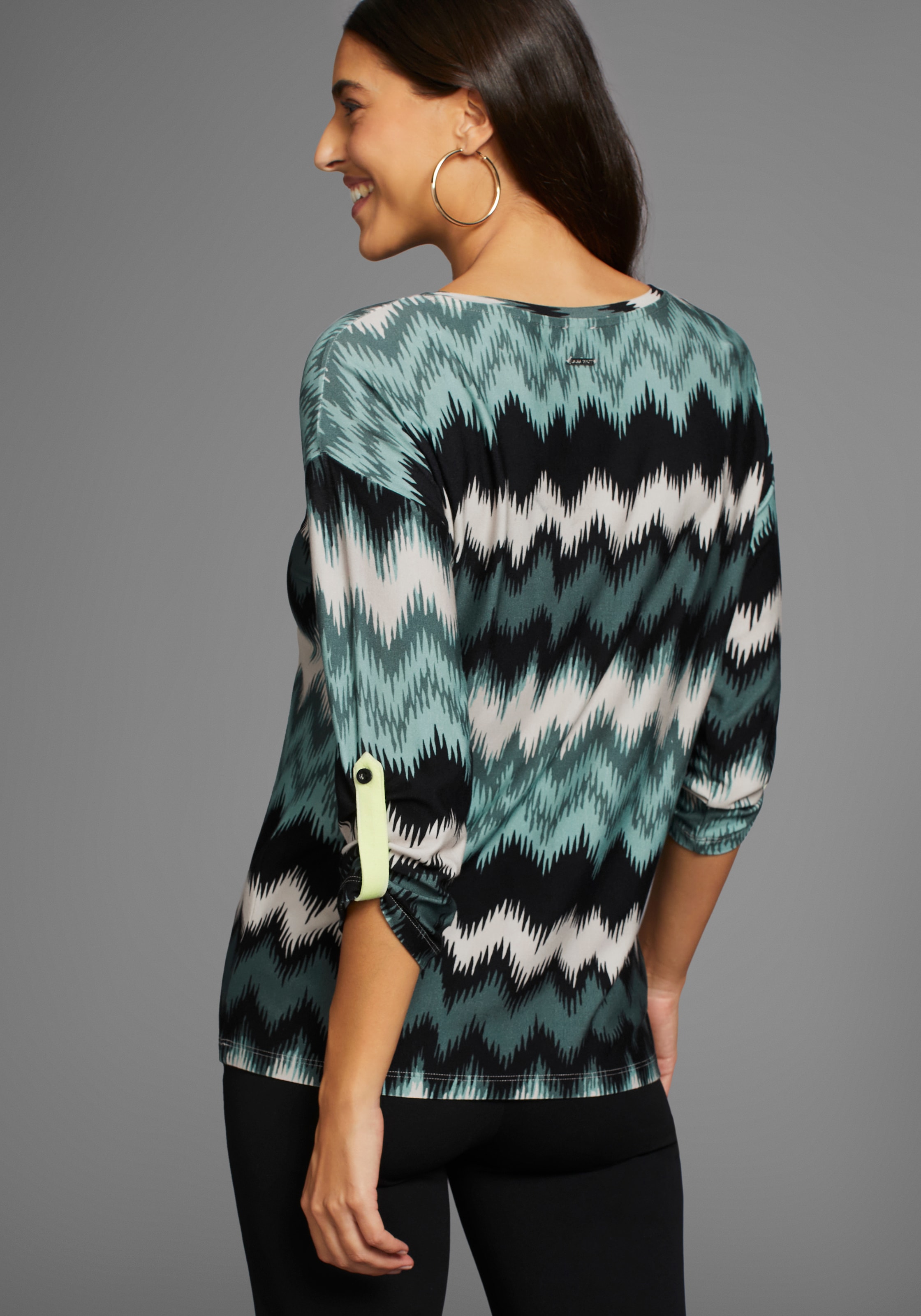 Laura Scott 3/4-Arm-Shirt, mit Allover-Print