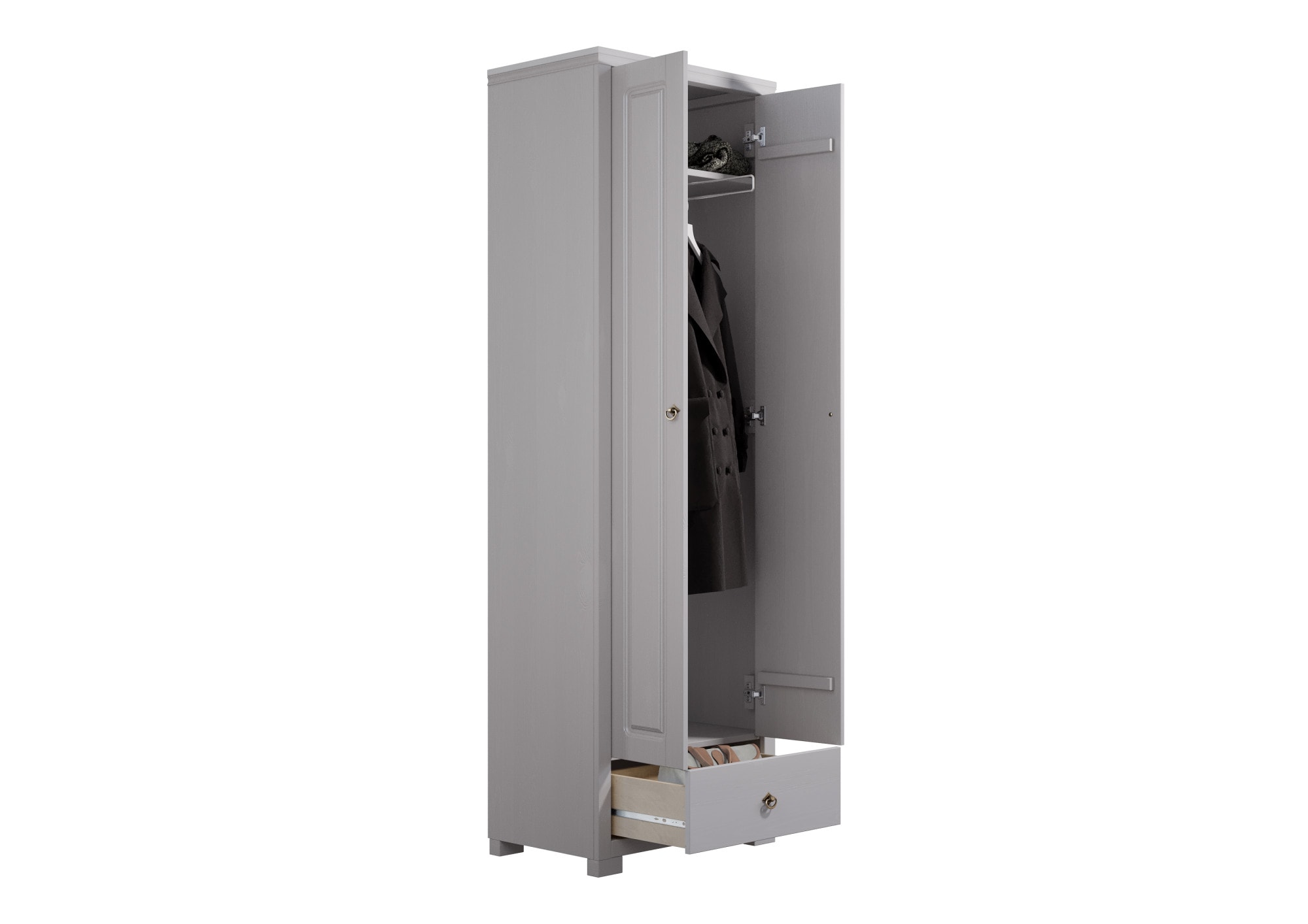 Home affaire Garderobenschrank »Gotland, Drehtürenschrank, Garderobe«, aus massiver Kiefer, FSC®-zertifiziert, Höhe 193 cm