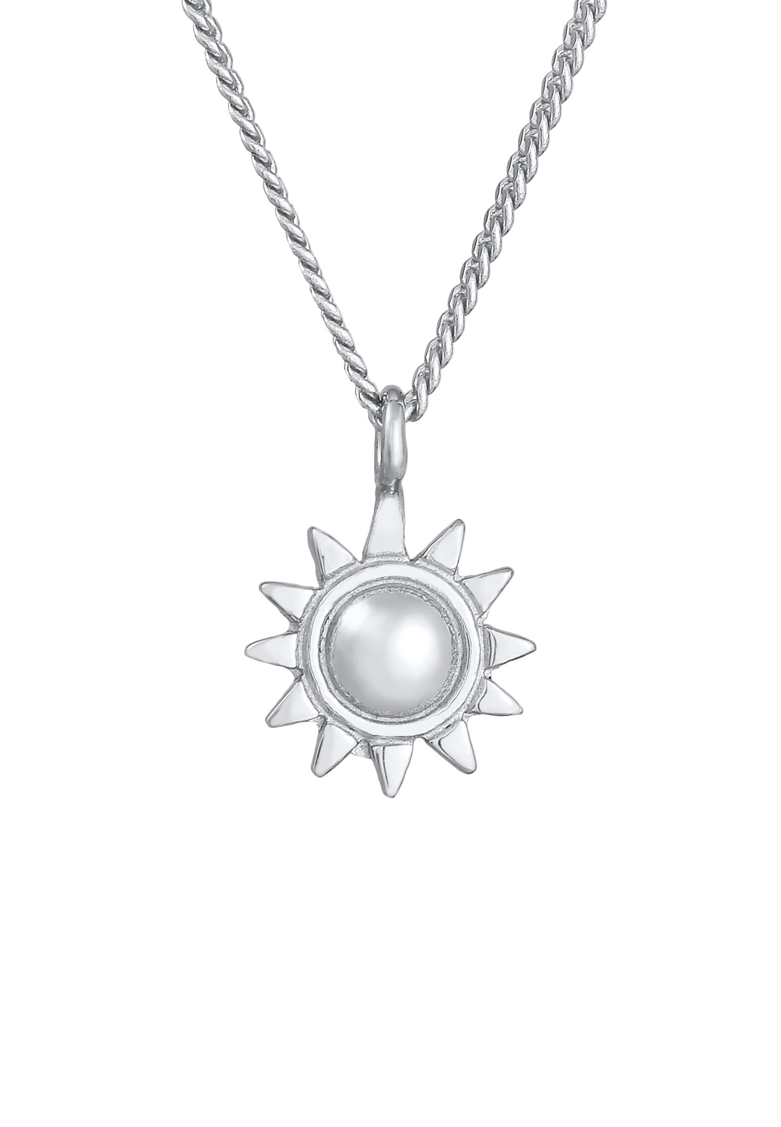 Elli Kette mit Anhänger »Halskette Sonne Strahlend 925 Silber«