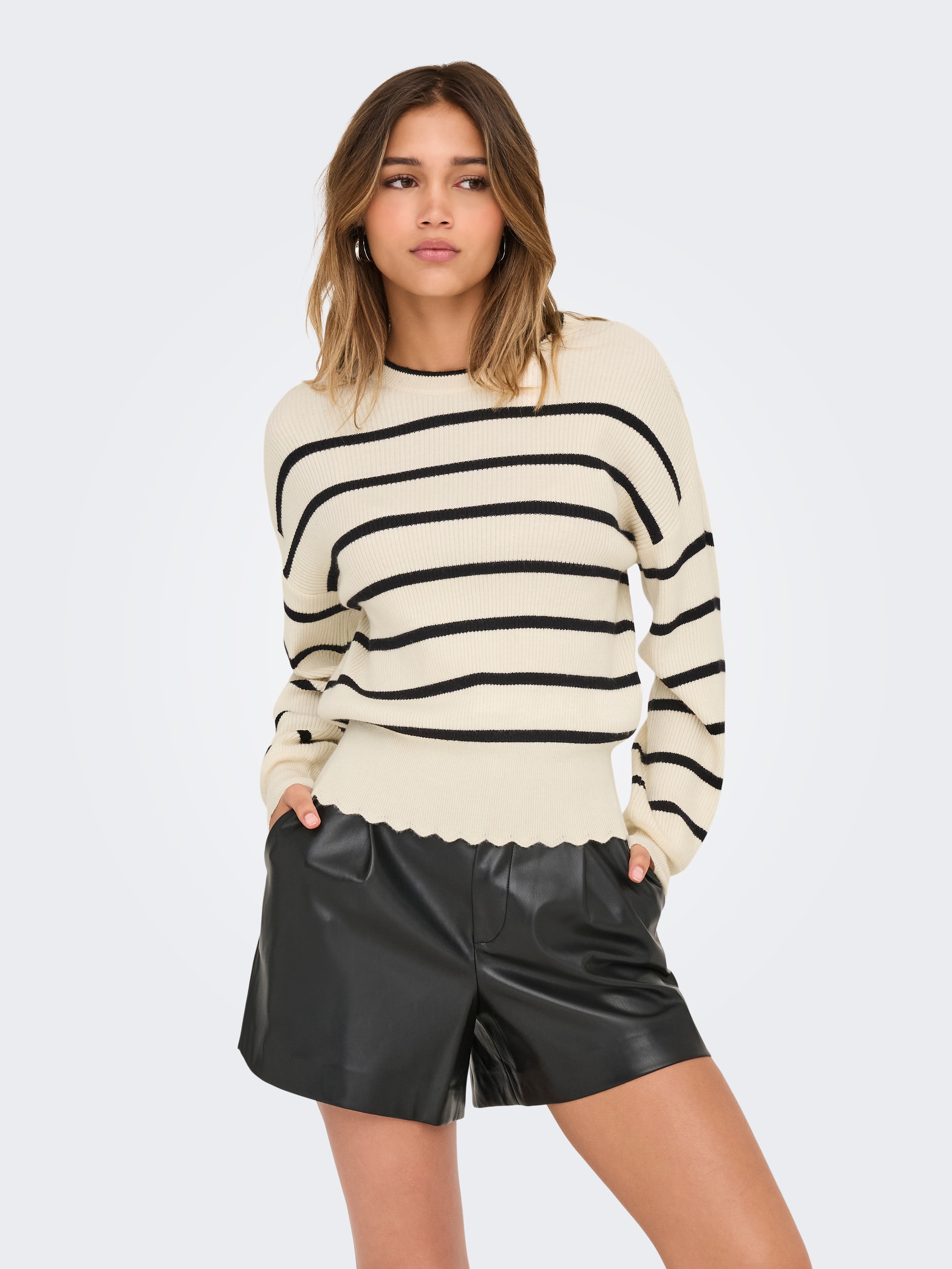 ONLY Rundhalspullover »ONLIBI LS O-NECK NOOS KNT«