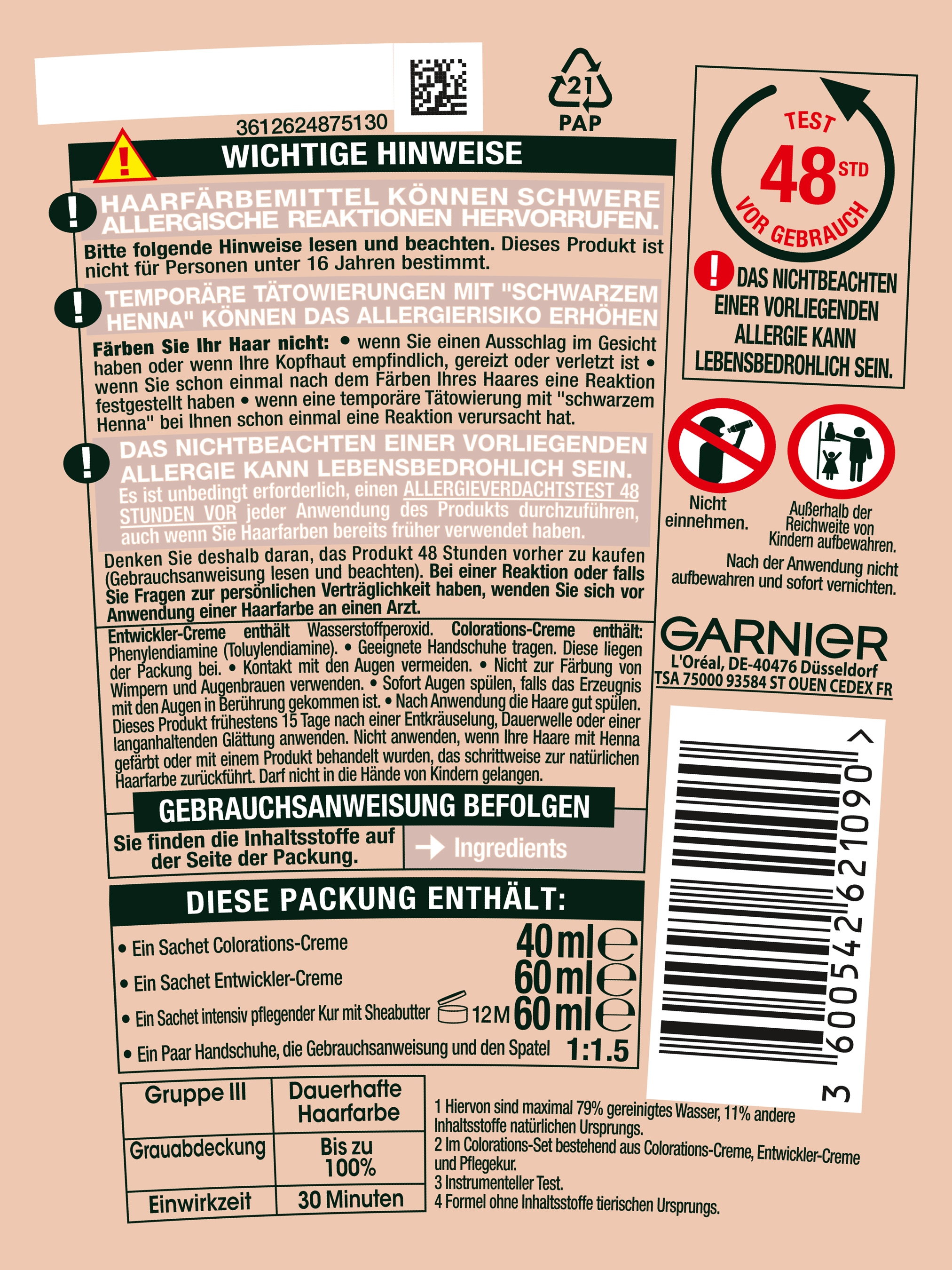 GARNIER Coloration »Garnier GOOD Dauerhafte Haarfarbe«