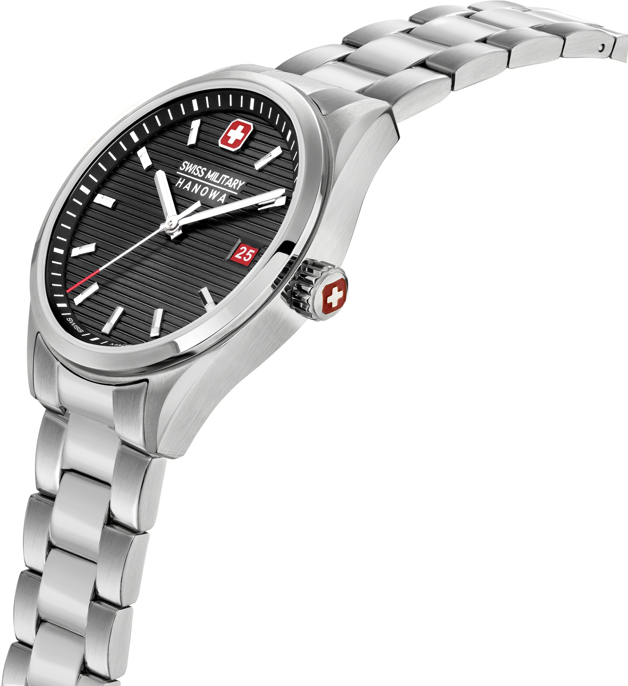 Swiss Military Hanowa Quarzuhr »ROADRUNNER LADY, SMWLH2200201«, Armbanduhr, Damenuhr, Swiss Made, Datum, Saphirglas, analog