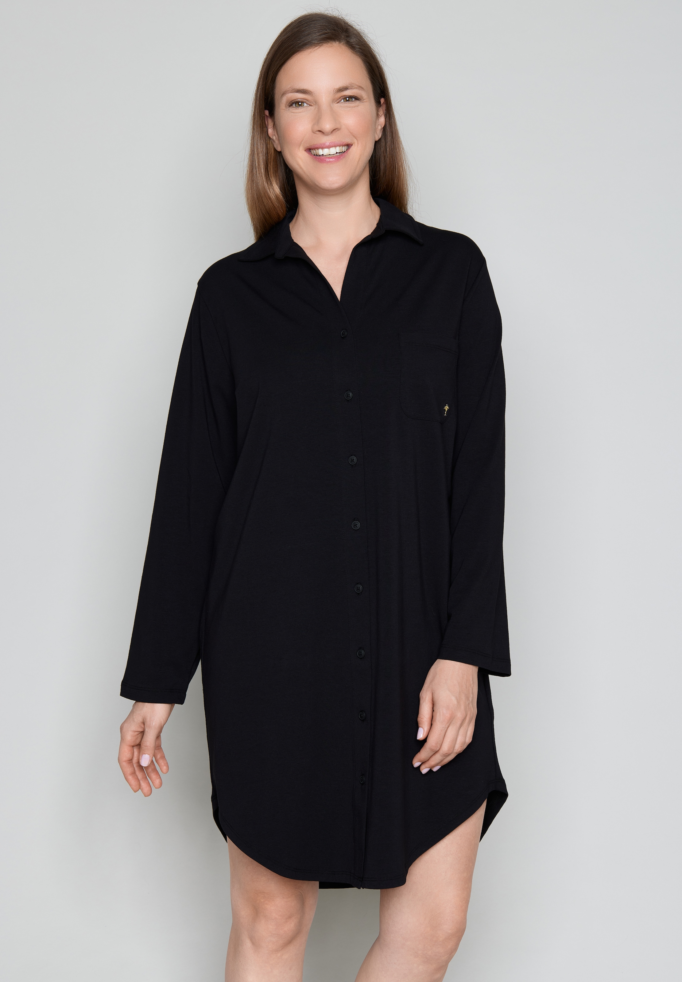 JOOP! Pyjamaoberteil mit V-Ausschnitt, für Homewear